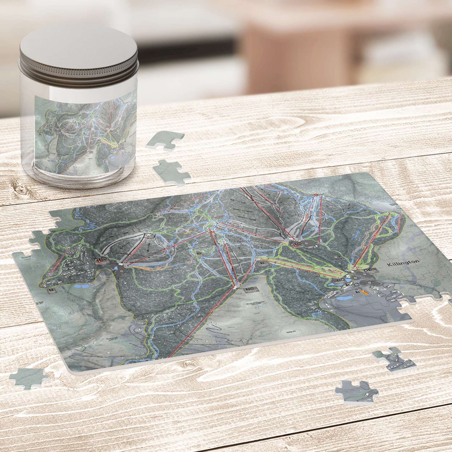 Killington Vermont Ski Trail Map Puzzle - Powderaddicts