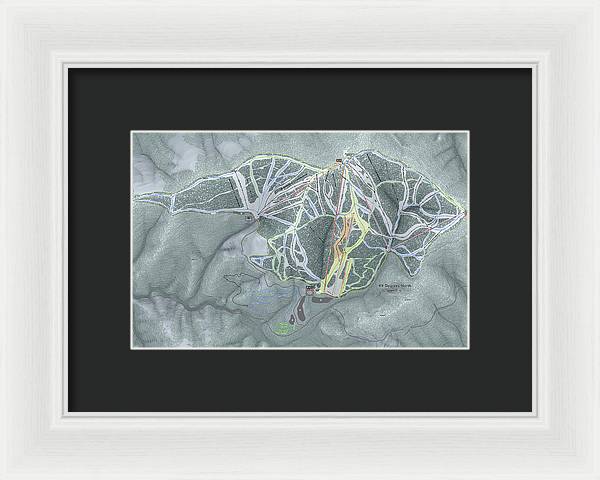 49 Deg North Ski Trail Map - Framed Print - Powderaddicts