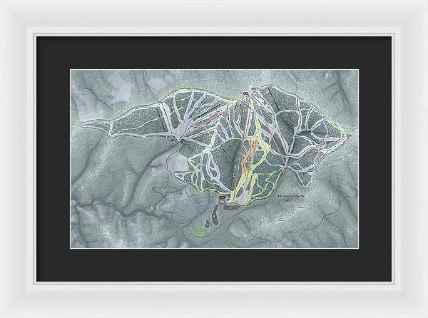 49 Deg North Ski Trail Map - Framed Print - Powderaddicts