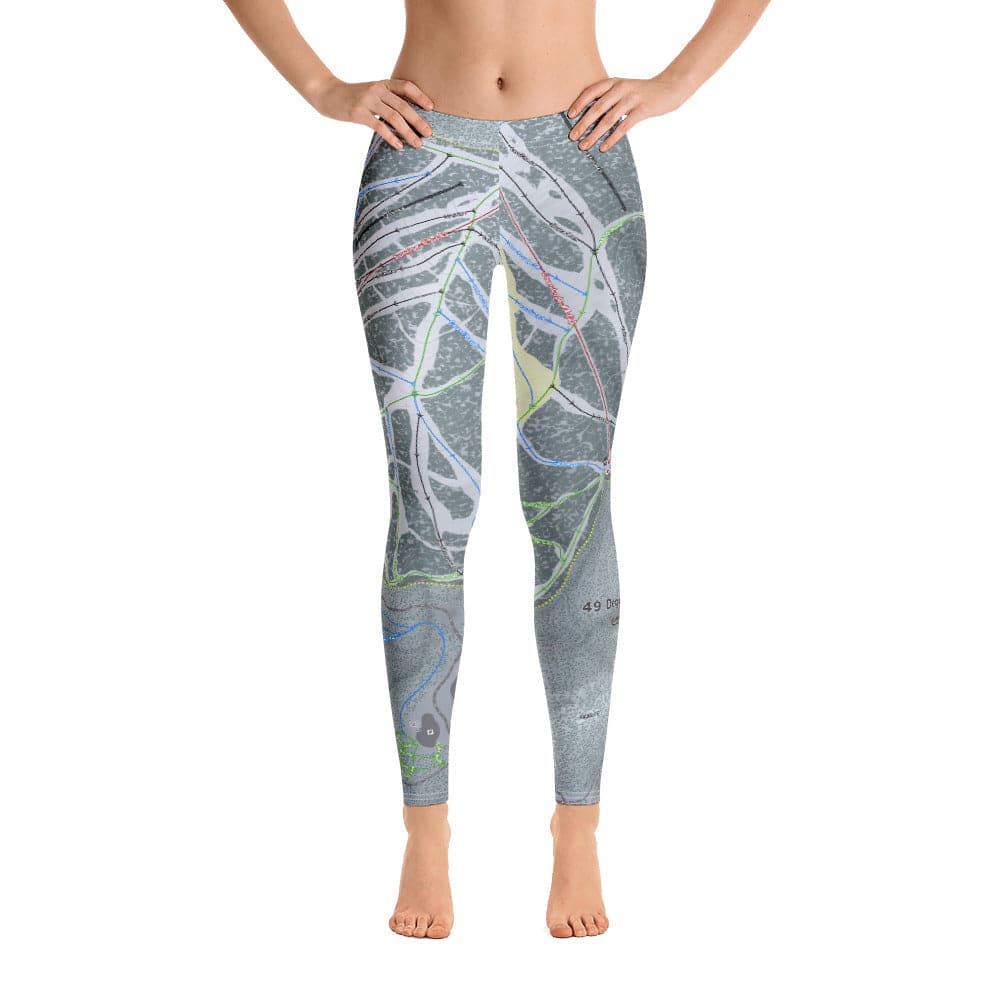 49 Degrees North, Washington Ski Trail Map Women's Base Layer Bottom - Powderaddicts