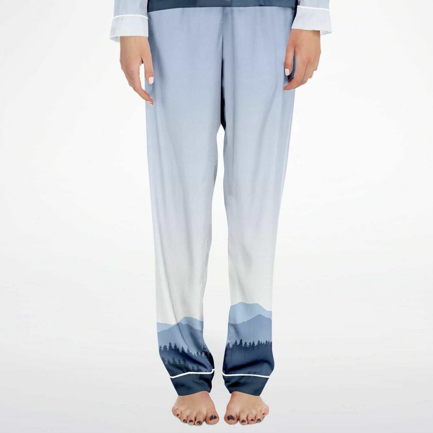 Mountain Gradient Satin Pajamas - Powderaddicts