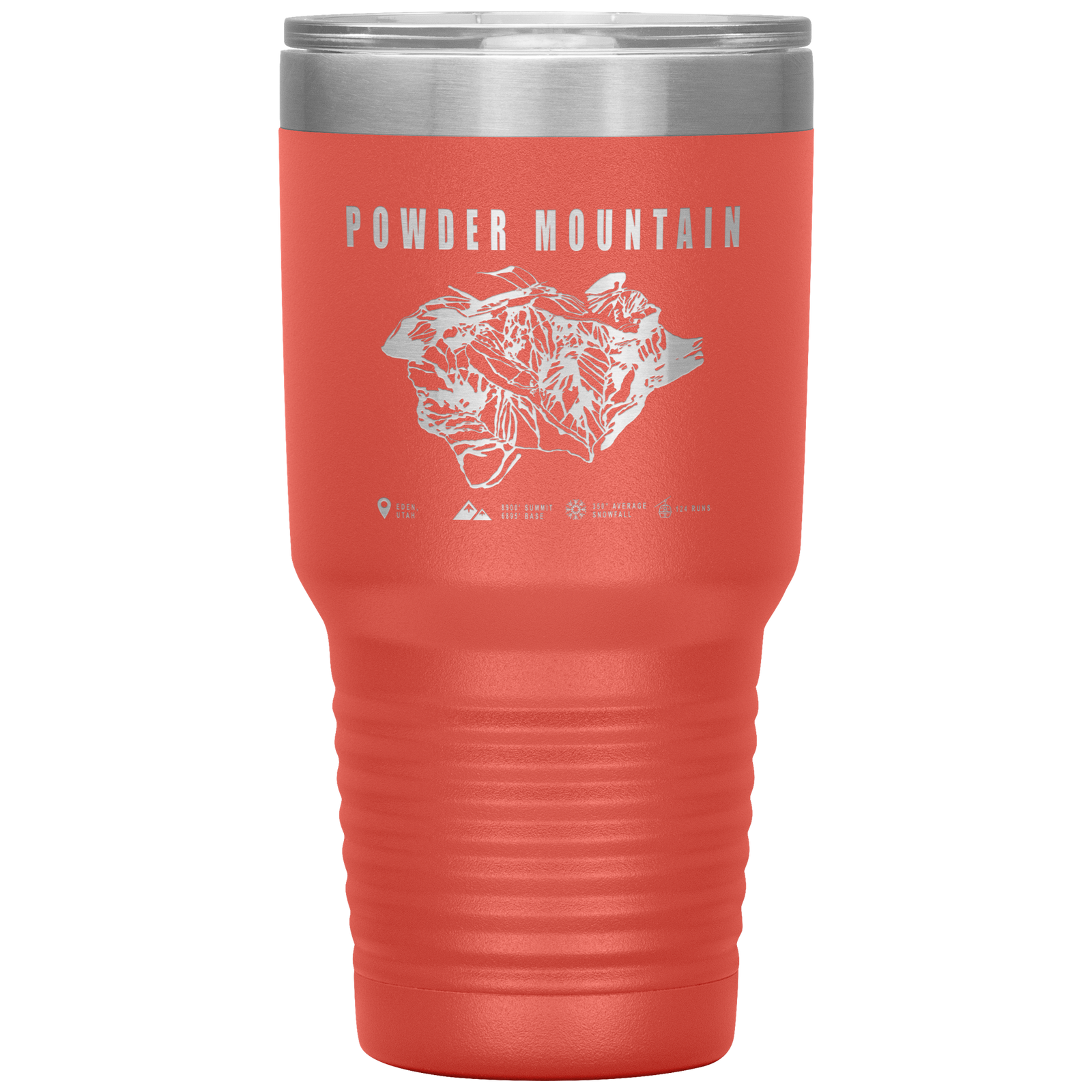 Powder Mountain,Utah Ski Trail Map 30oz Tumbler - Powderaddicts