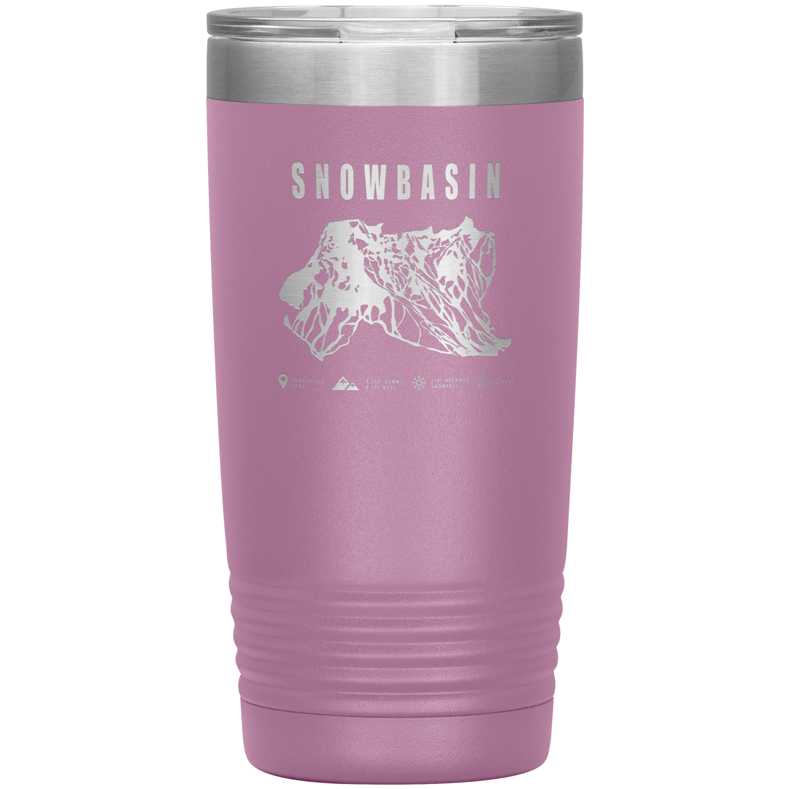 Snowbasin, Utah Ski Trail Map - 20oz Tumbler - Powderaddicts