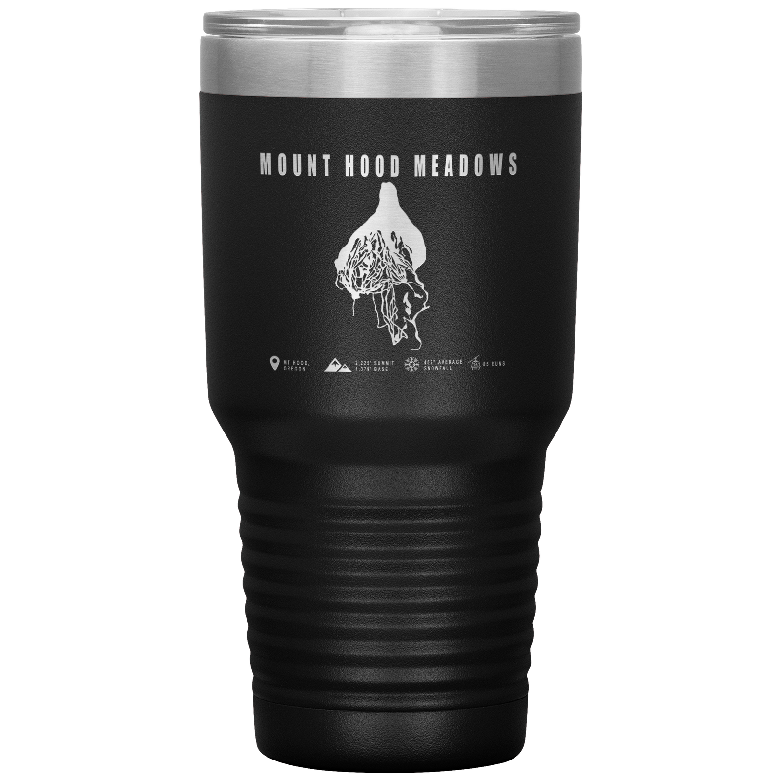 Mount Hood Meadows, Oregon Ski Trail Map 30oz Tumbler - Powderaddicts