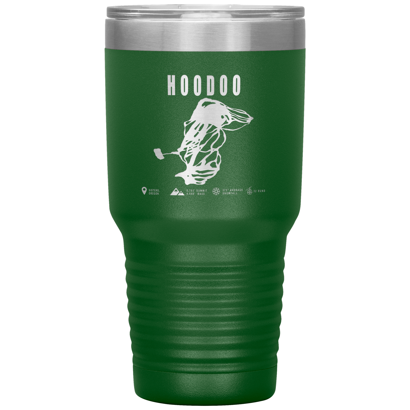 Hoodoo, Oregon Ski Trail Map 30oz Tumbler - Powderaddicts