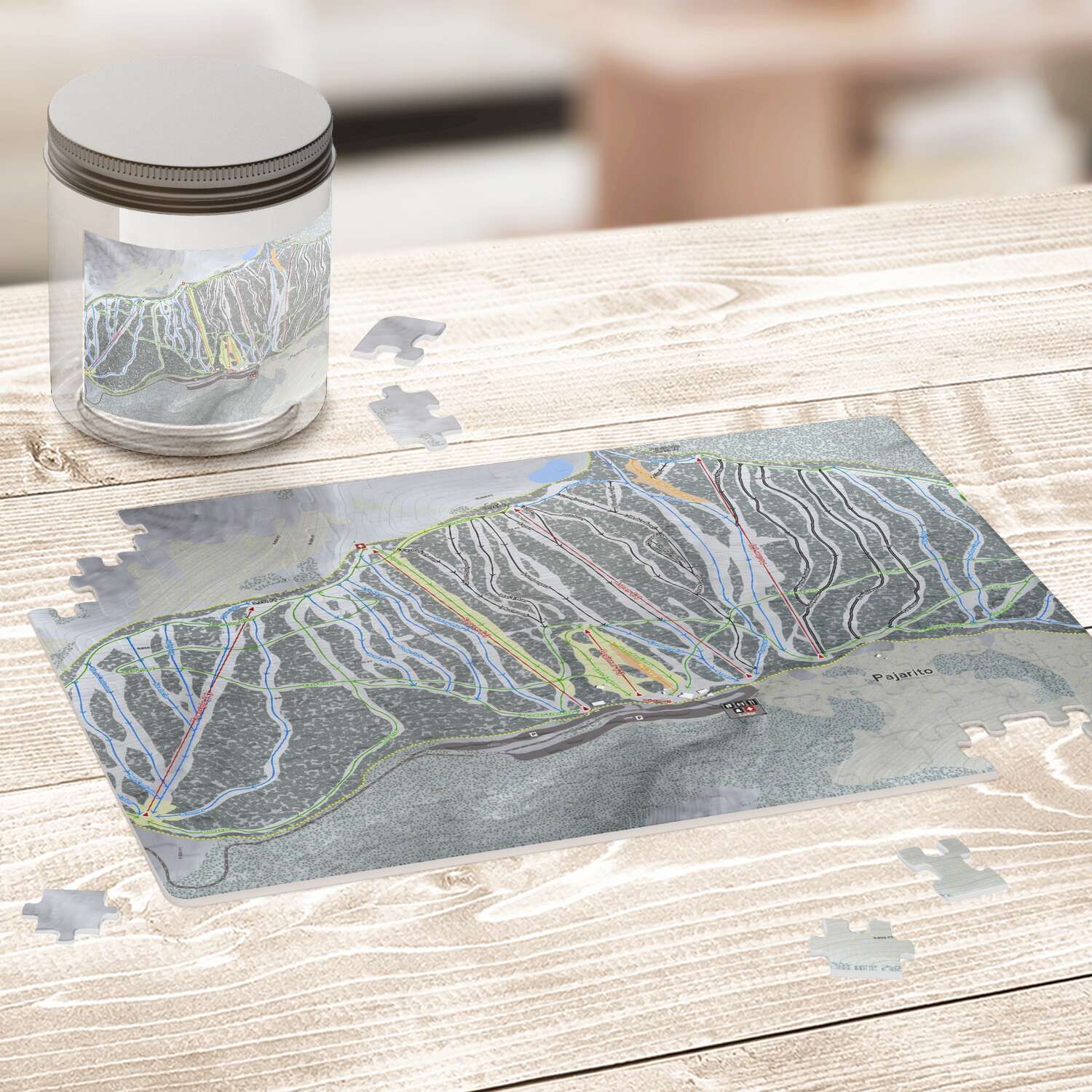 Pajarito New Mexico Ski Trail Map Puzzle - Powderaddicts