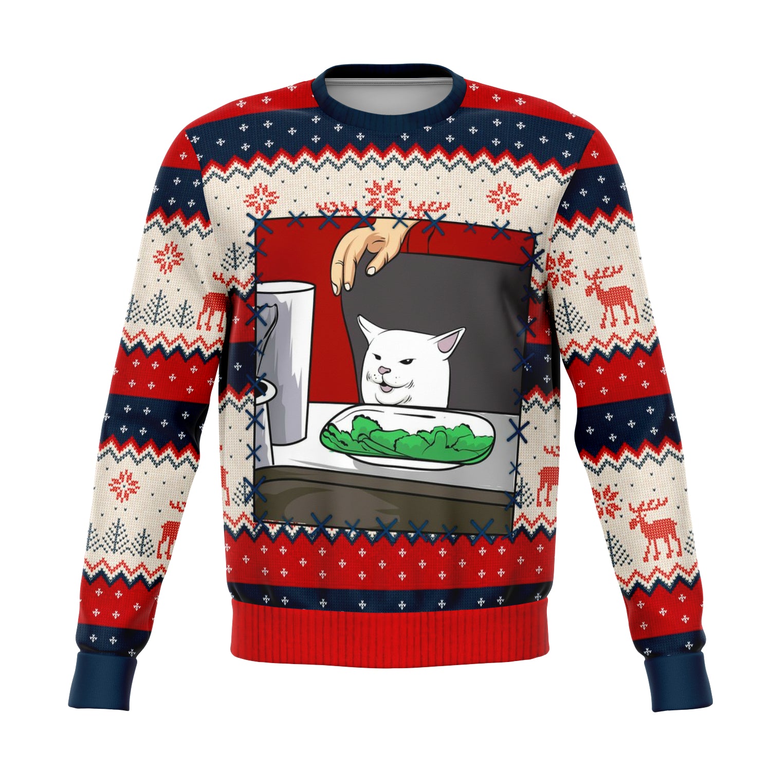 Cat Meme Ugly Christmas Sweater - Powderaddicts