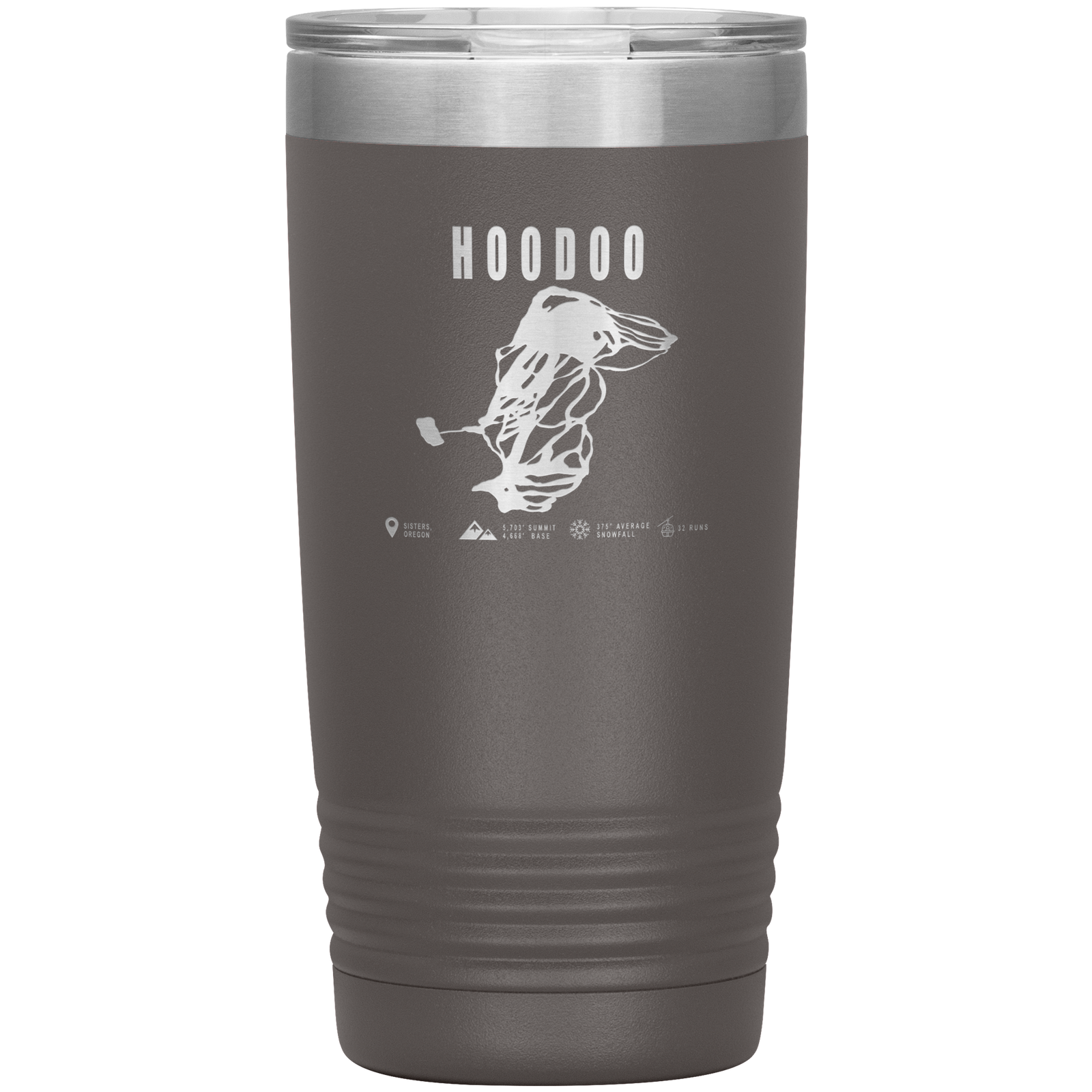 Hoodoo, Oregon Ski Trail Map 20oz Tumbler - Powderaddicts