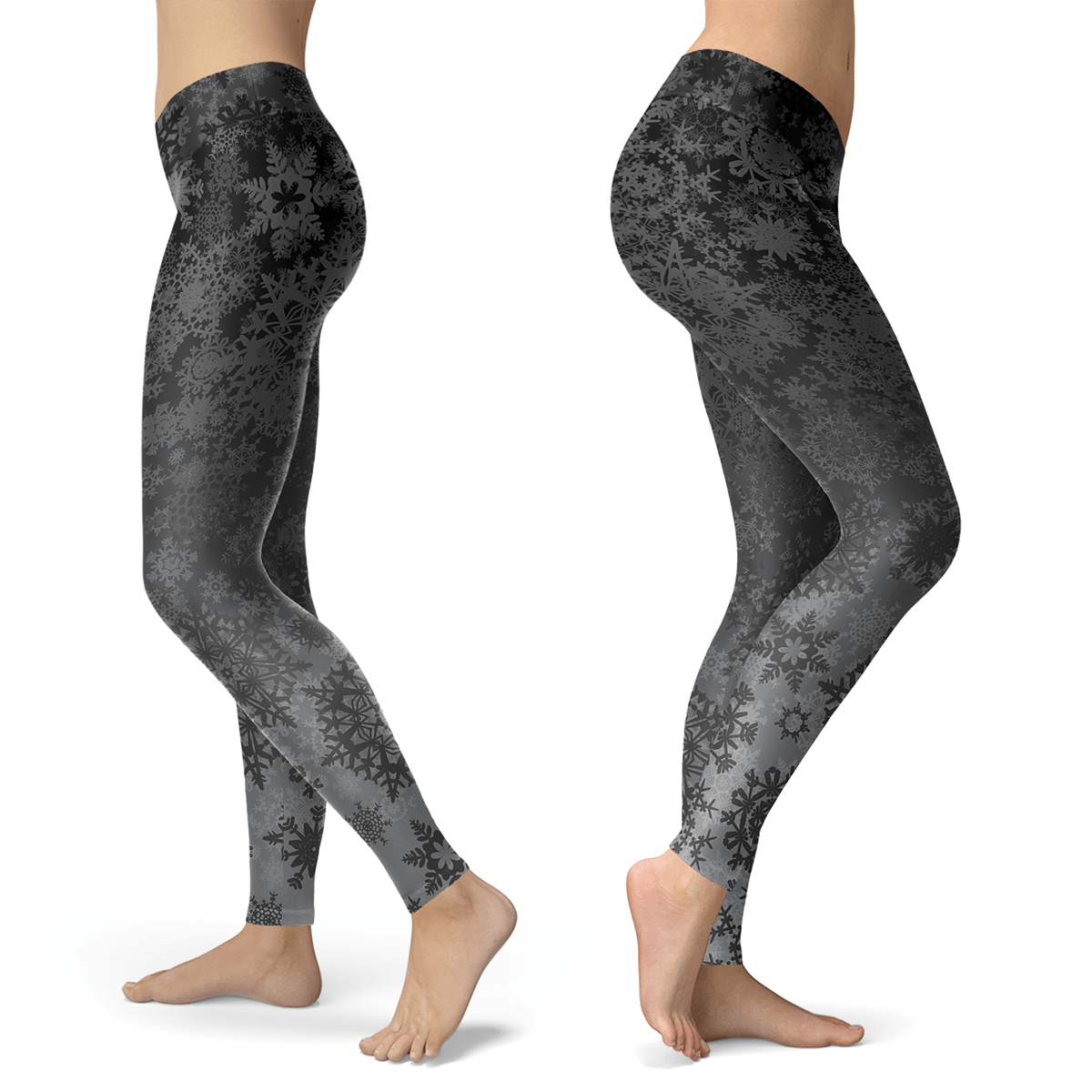 Grey Gradient Snow Leggings - Powderaddicts