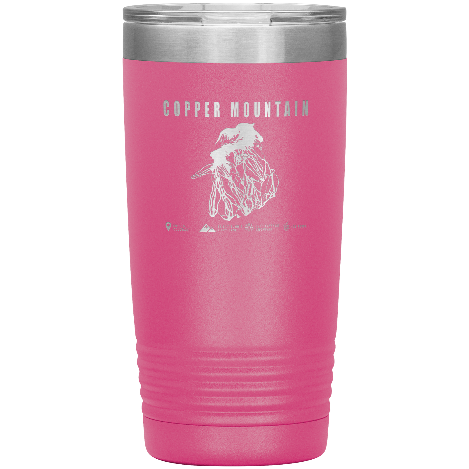 Copper Mountain Colorado Ski Trail Map 20oz Tumbler - Powderaddicts