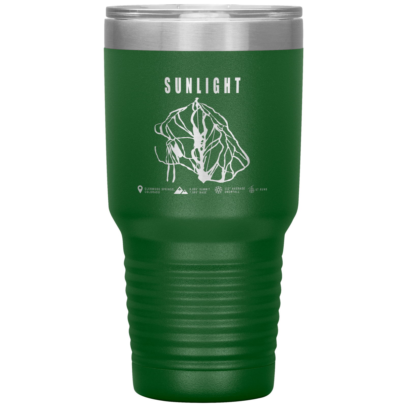 Sunlight Colorado Ski Trail Map 30oz Tumbler - Powderaddicts