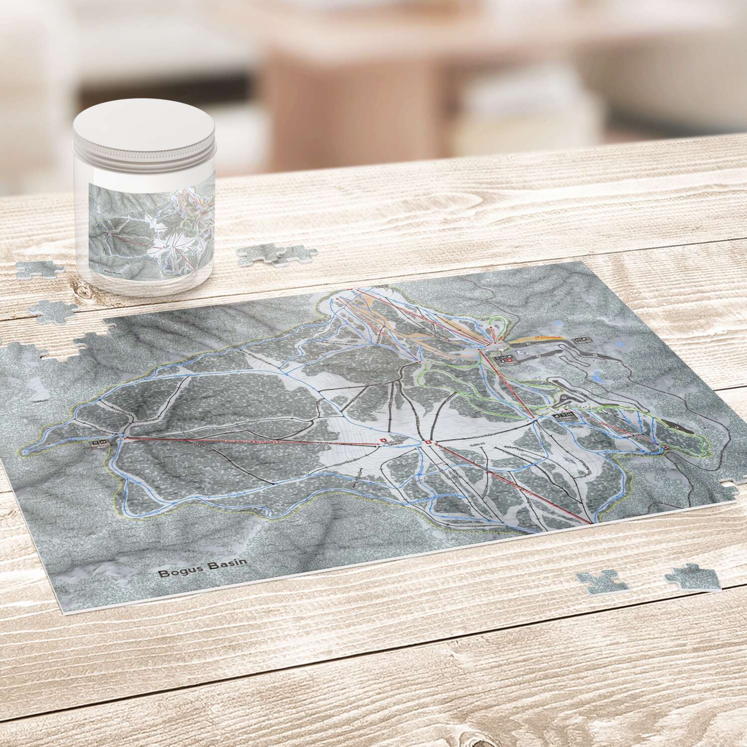 Bogus Basin Idaho Ski Trail Map Puzzle - Powderaddicts