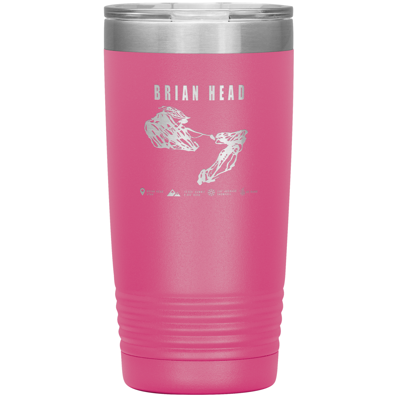 Brian Head,Utah Ski Trail Map 20oz Tumbler - Powderaddicts