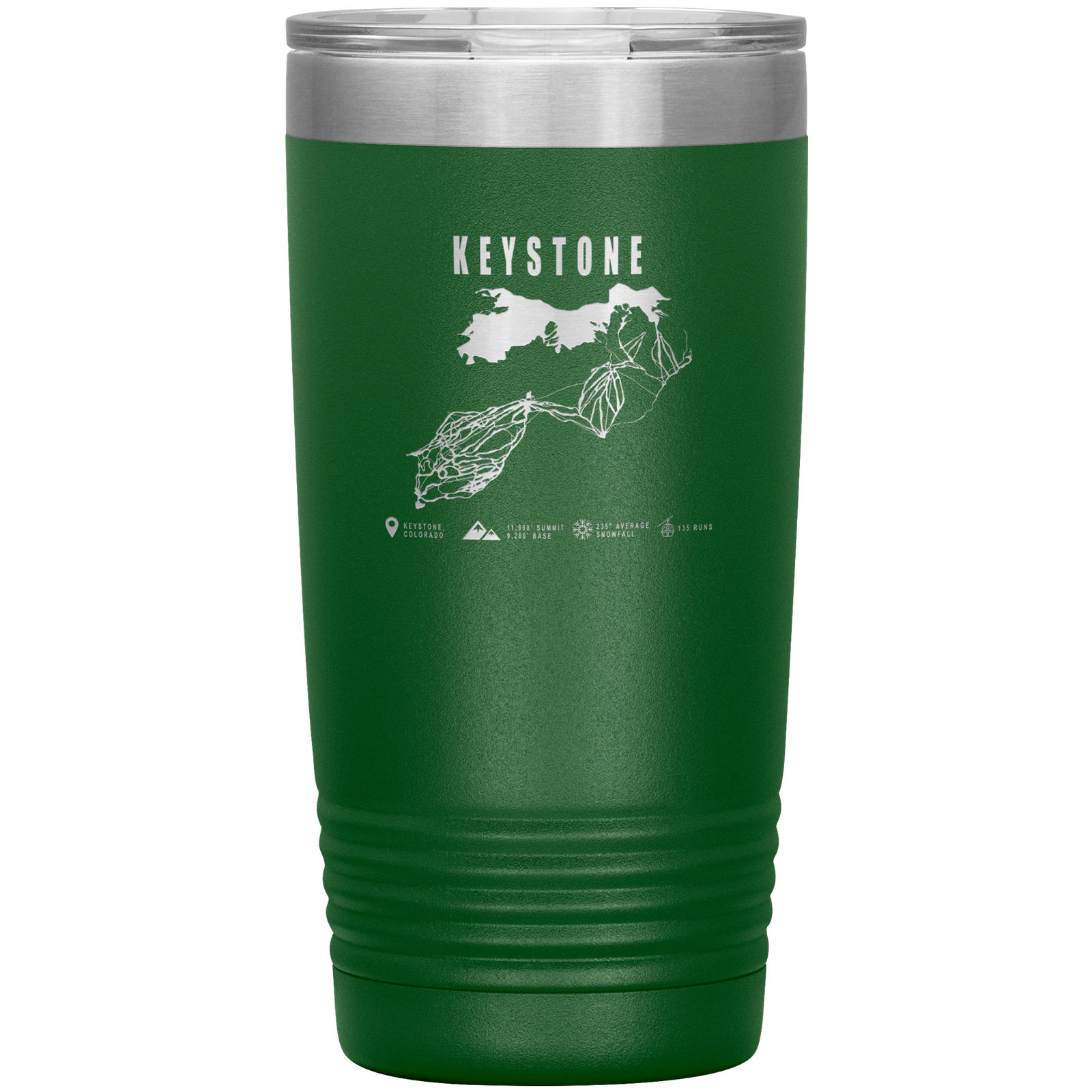 Keystone Colorado Ski Trail Map 20oz Tumbler - Powderaddicts
