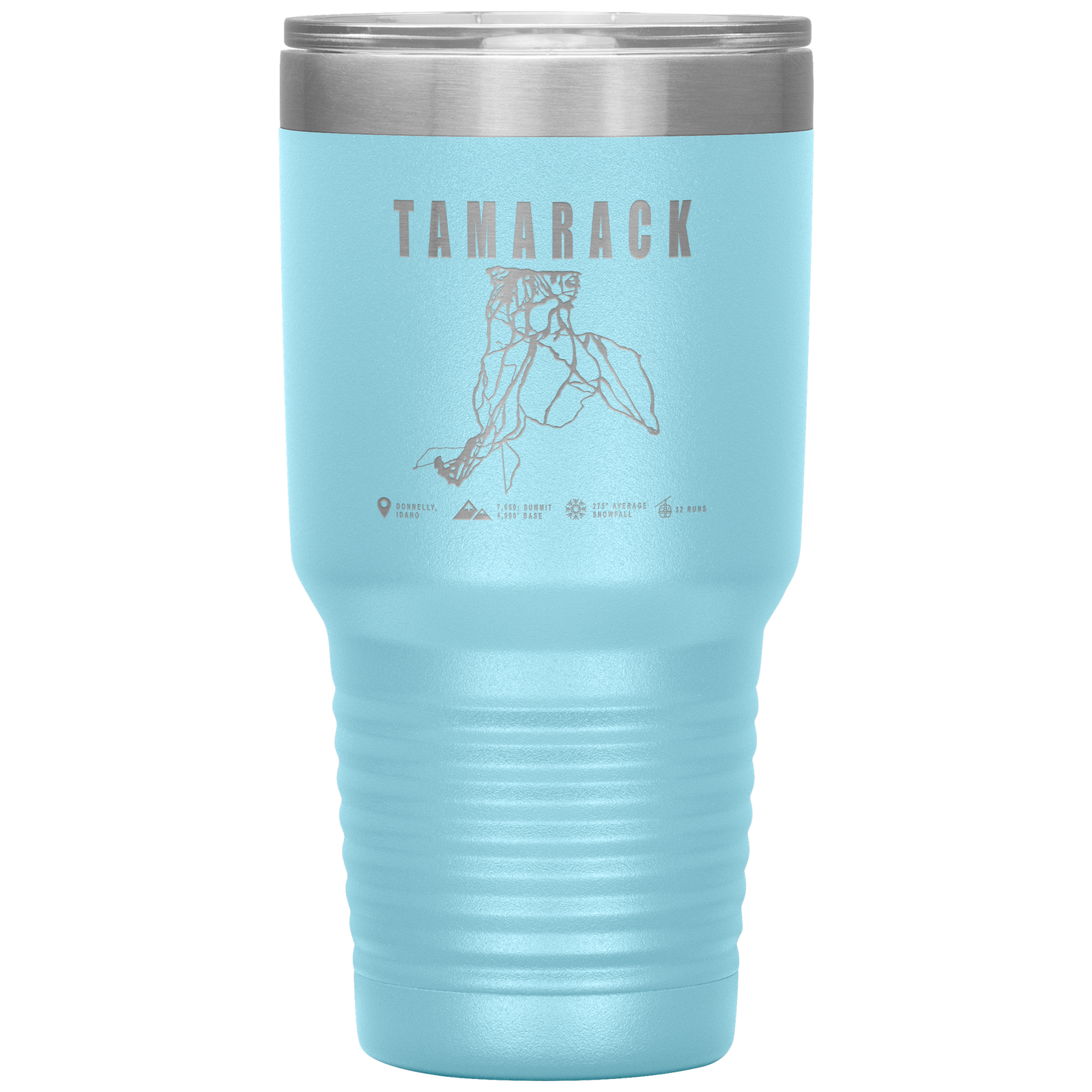 Tamarack Idaho Ski Trail Map 30oz Tumbler - Powderaddicts