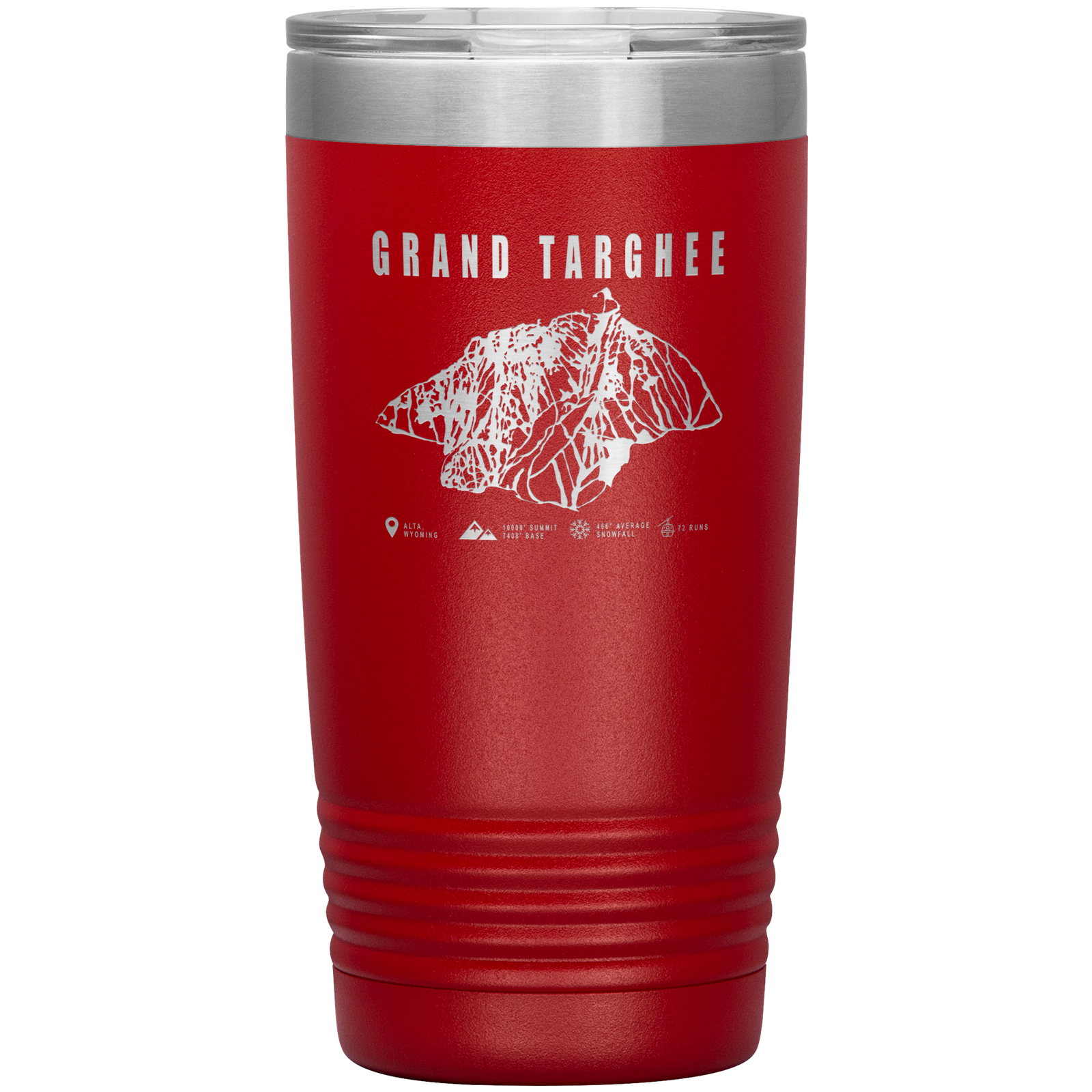 Grand Targhee Wyoming Ski Trail Map 20oz Tumbler - Powderaddicts