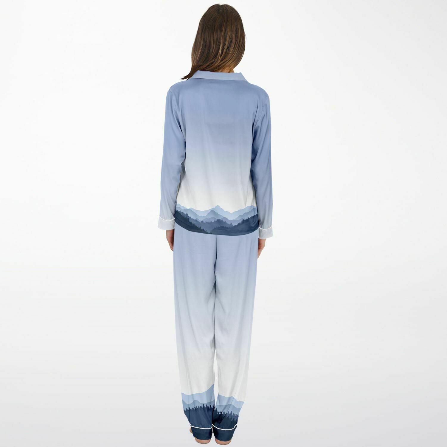 Mountain Gradient Satin Pajamas - Powderaddicts