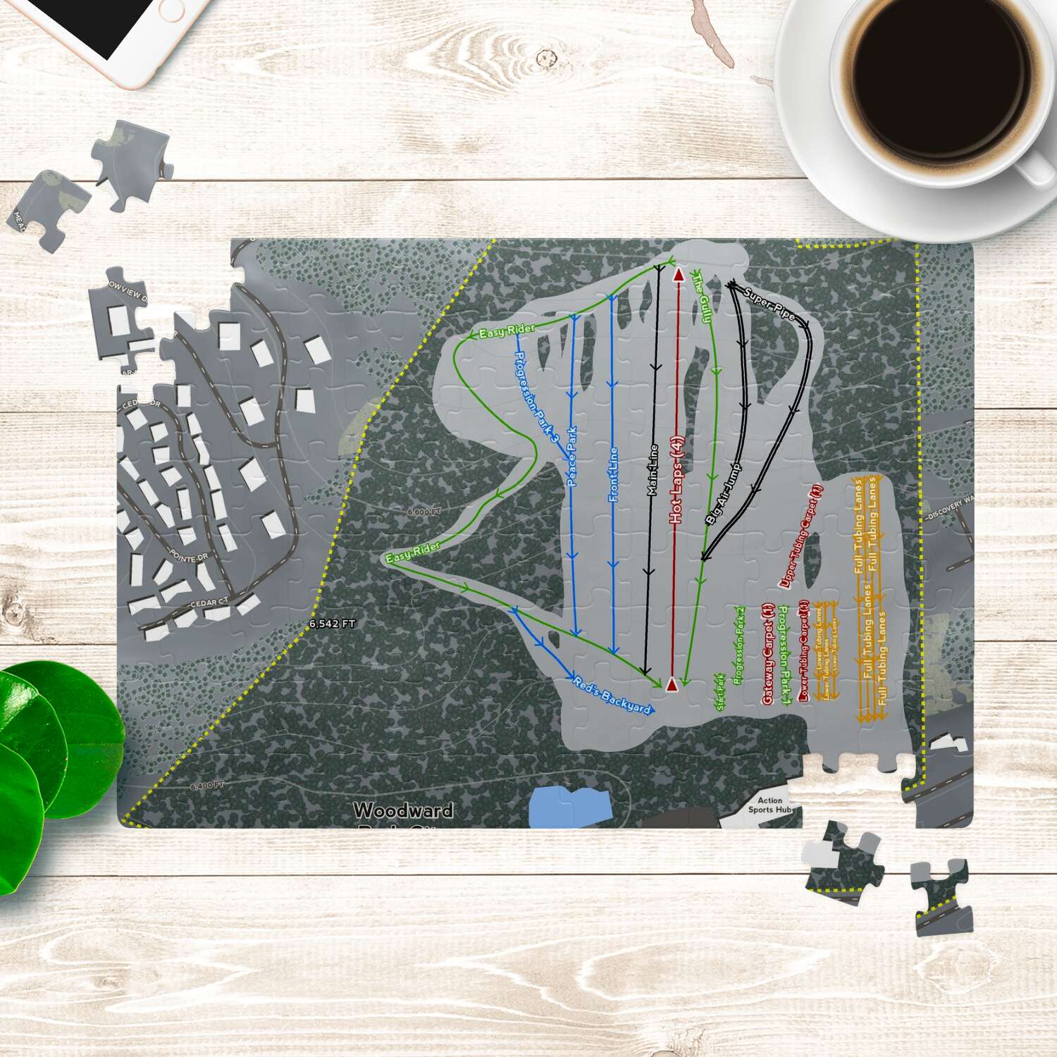 Woodward, Utah Ski Trail Map puzzle - Powderaddicts