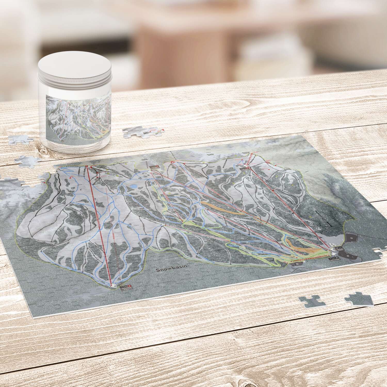 Snowbasin, Utah Ski Trail Map puzzle - Powderaddicts