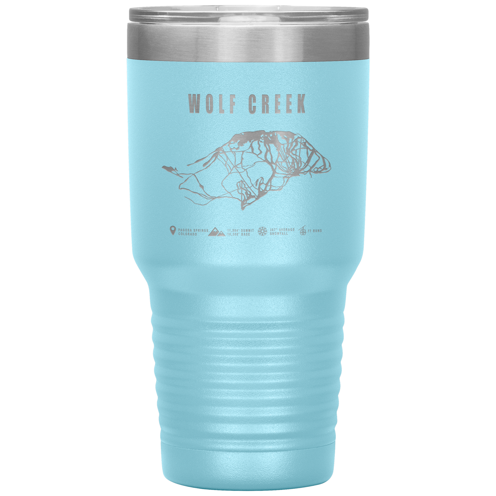 Wolf Creek Colorado Ski Trail Map 30oz Tumbler - Powderaddicts