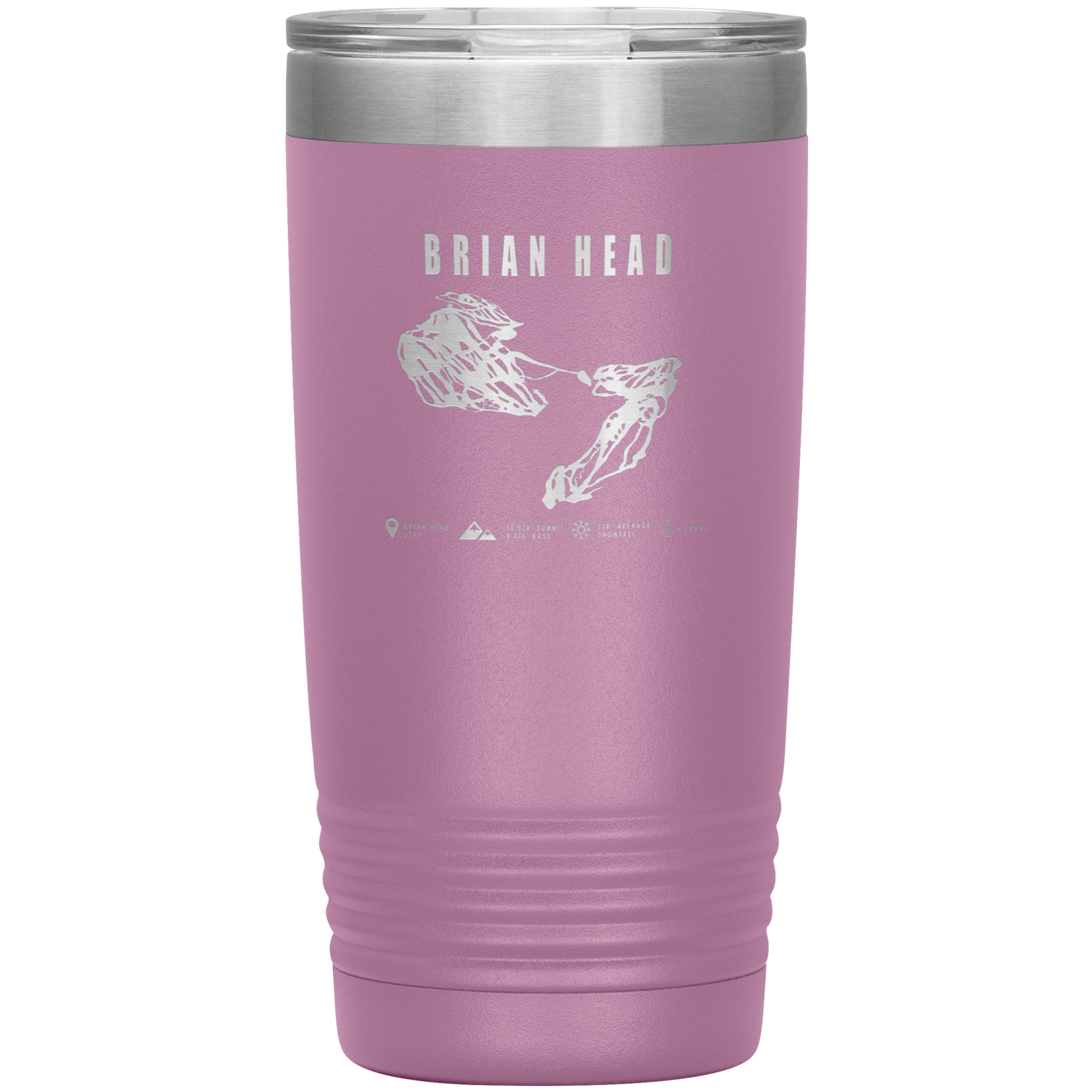 Brian Head,Utah Ski Trail Map 20oz Tumbler - Powderaddicts