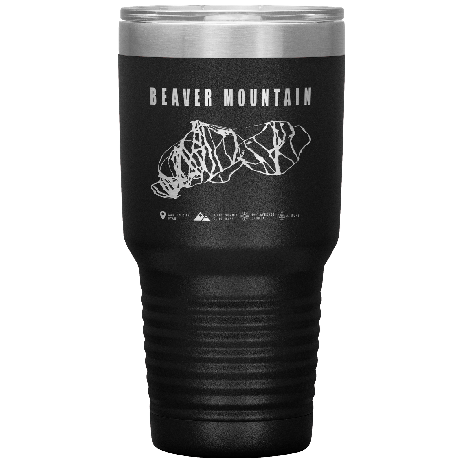 Brian Head,Utah Ski Trail Map 30oz Tumbler - Powderaddicts