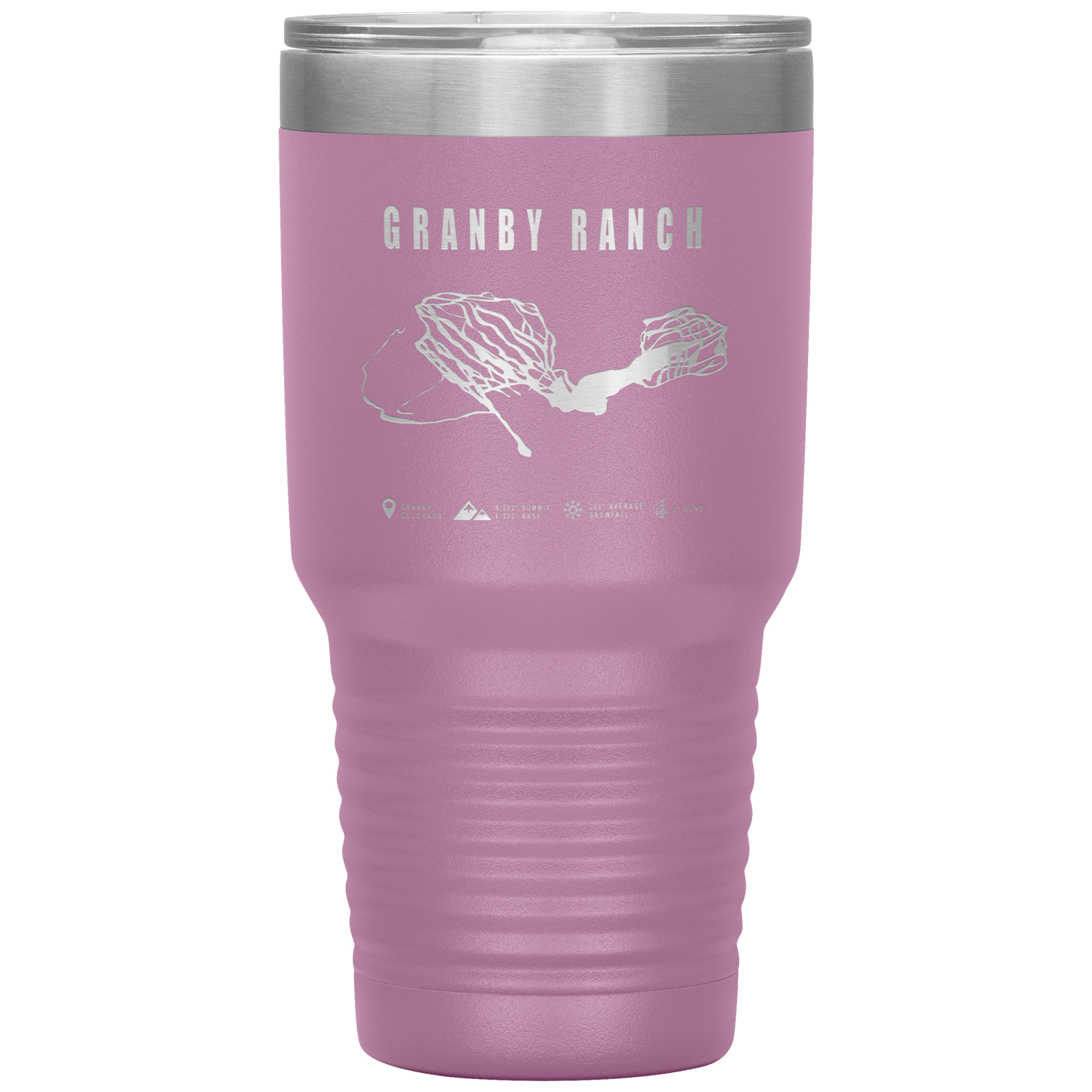 Granby Ranch Colorado Ski Trail Map 30oz Tumbler - Powderaddicts