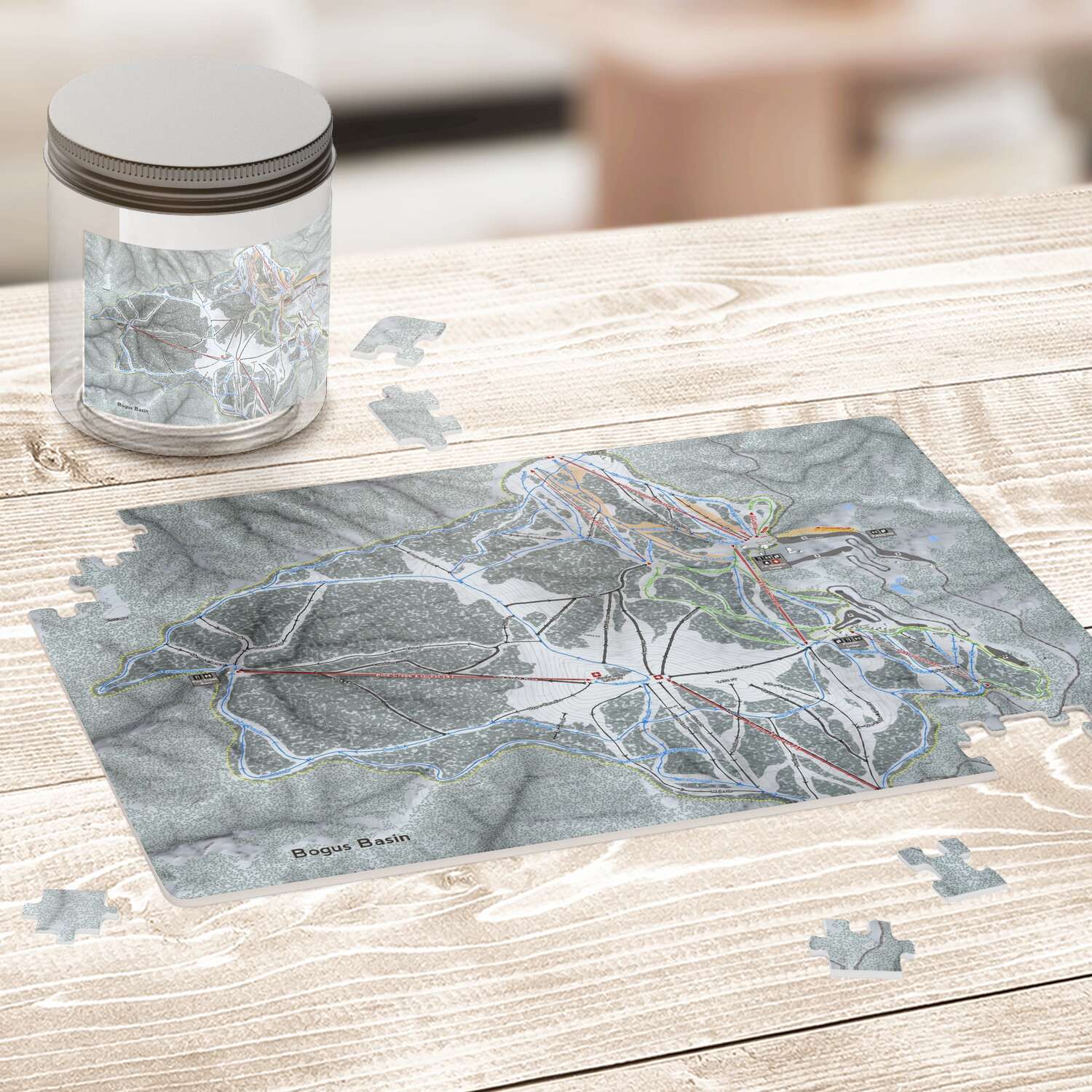 Bogus Basin Idaho Ski Trail Map Puzzle - Powderaddicts