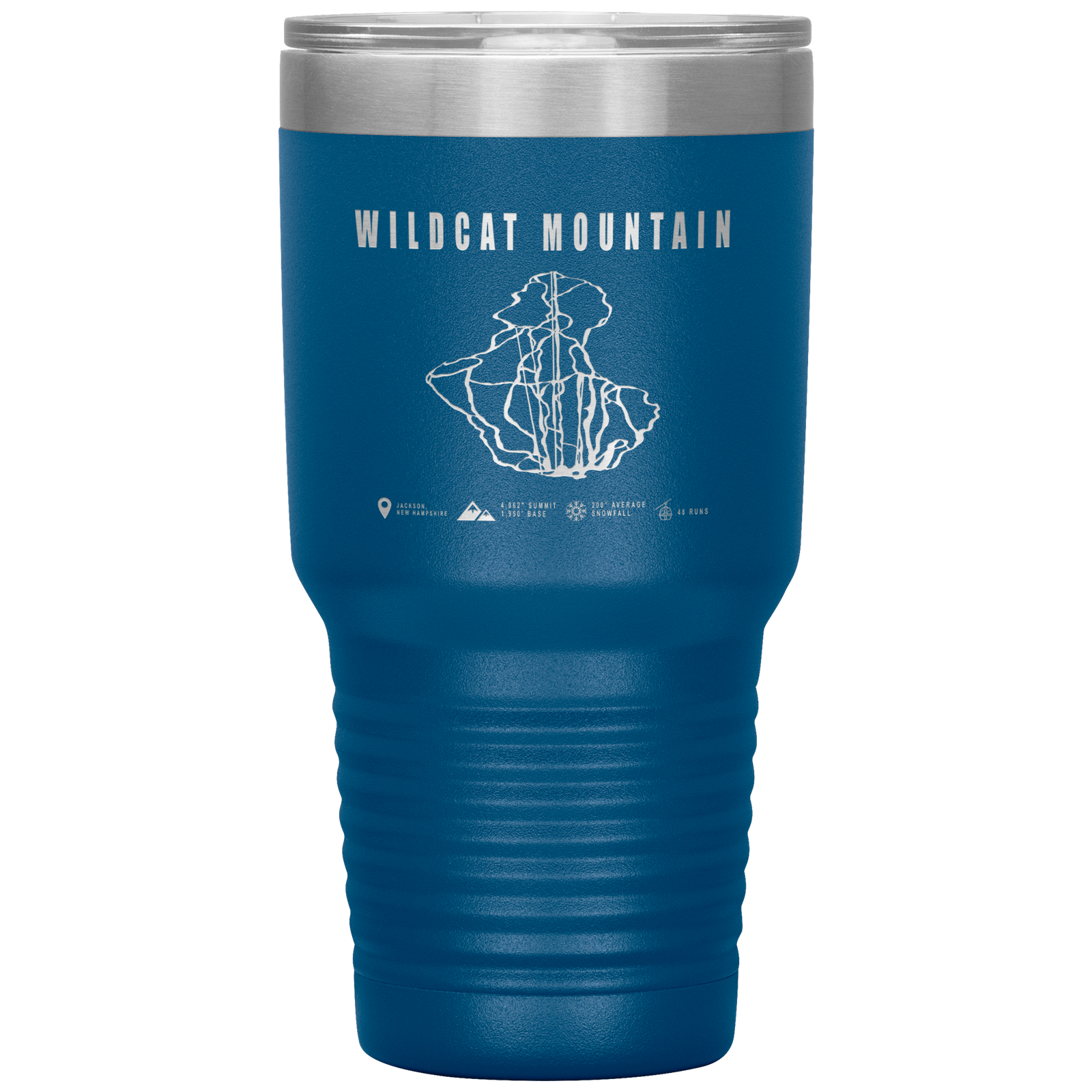 Wildcat Mountain, New Hampshire Ski Trail Map 30oz Tumbler - Powderaddicts