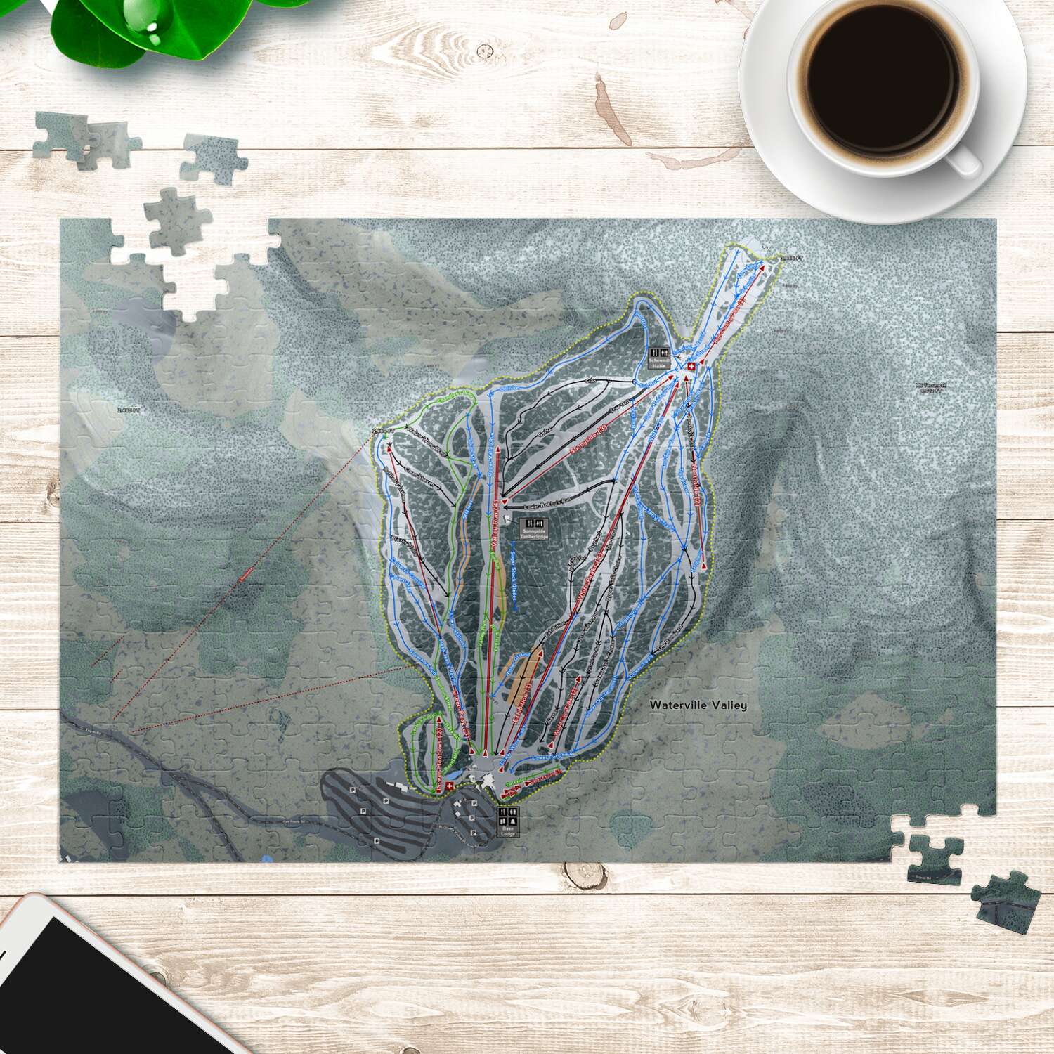 Waterville Valley, New Hampshire Ski Trail Map Puzzle - Powderaddicts