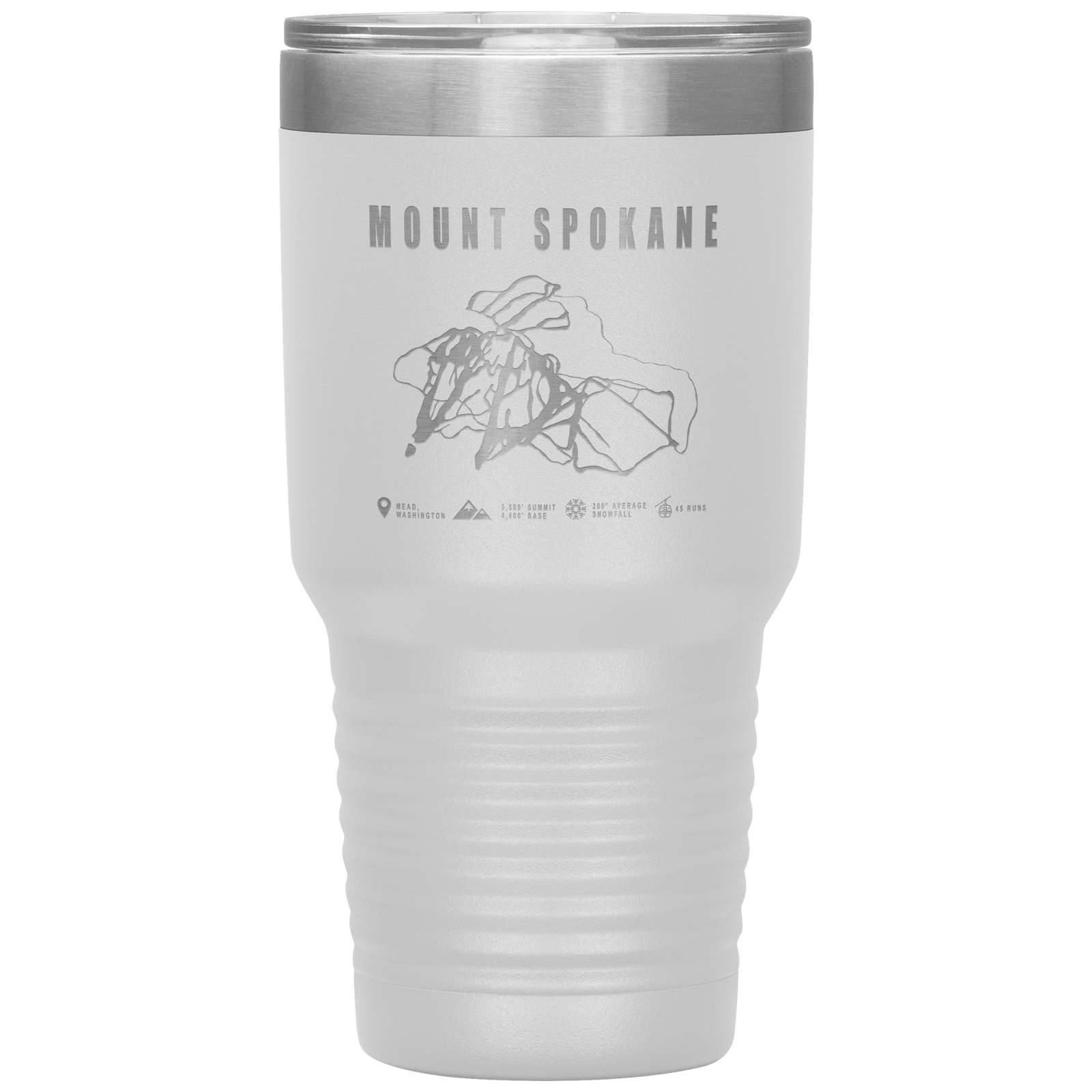 Stevens Pass, Washington Ski Trail Map 30oz Tumbler - Powderaddicts