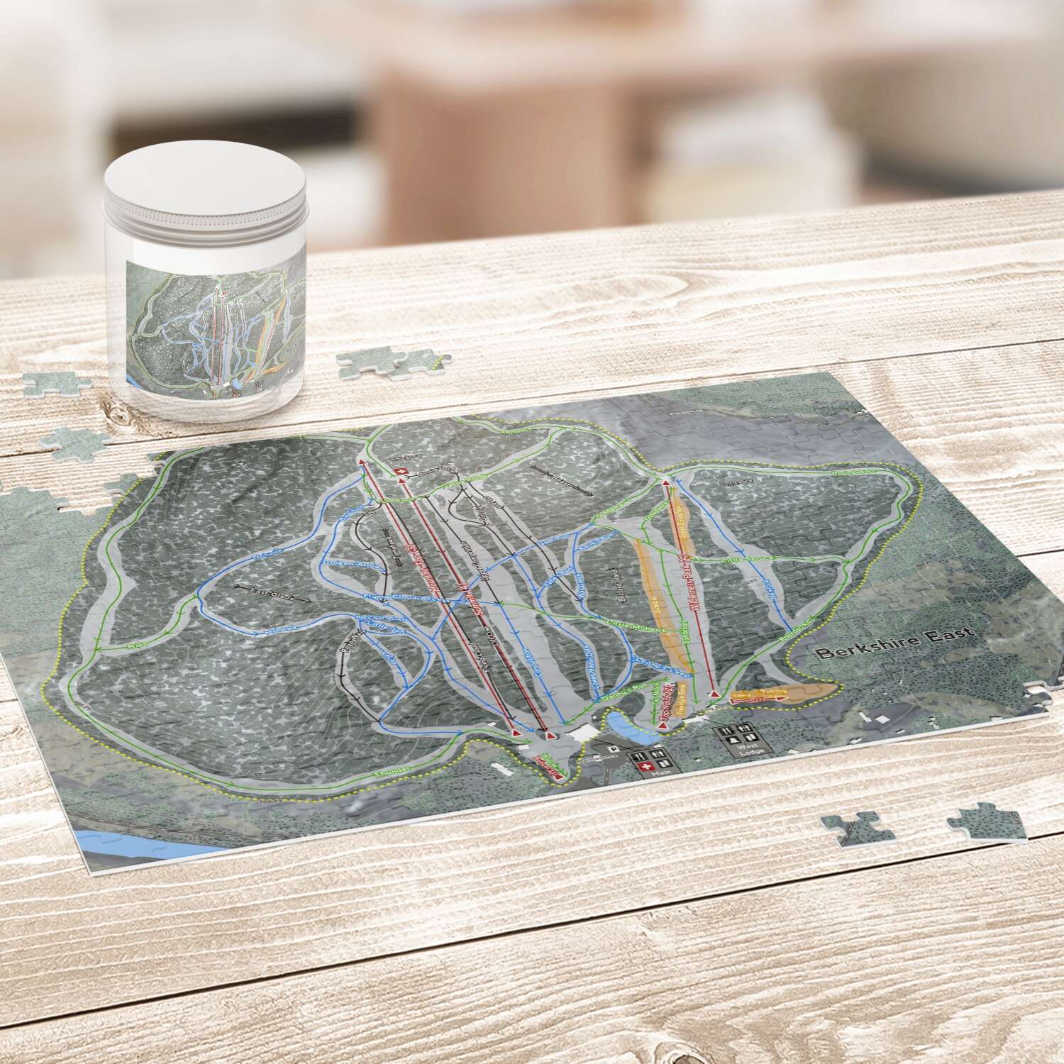Berkshire East Massachusetts Ski Trail Map Puzzle - Powderaddicts