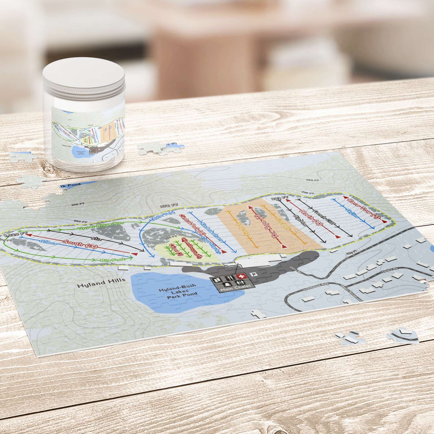 Hyland Hills Minnesota Ski Trail Map Puzzles - Powderaddicts