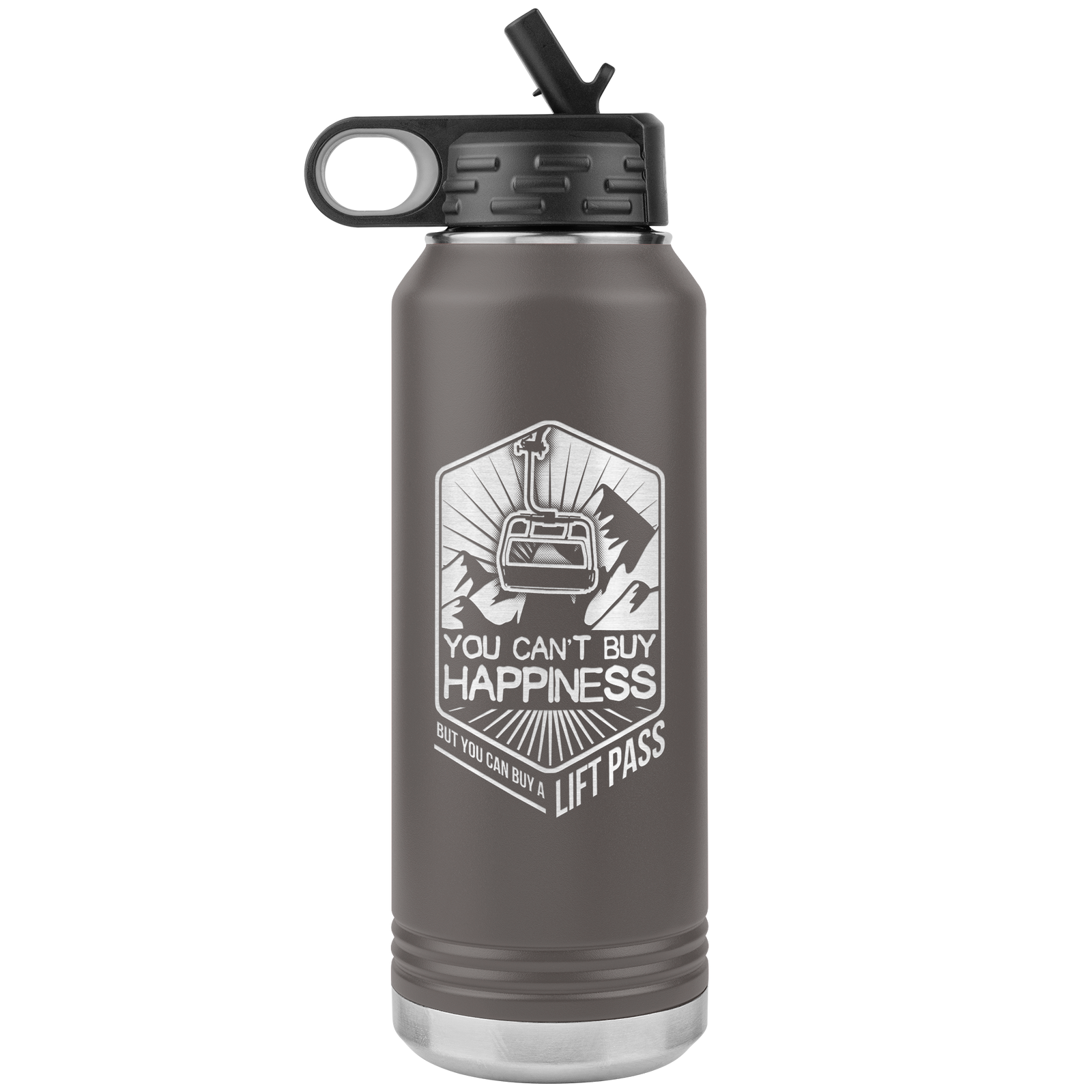 You Can't Buy Happiness But You Can Buy A Lift Pass 32oz Water Bottle Tumbler - Powderaddicts