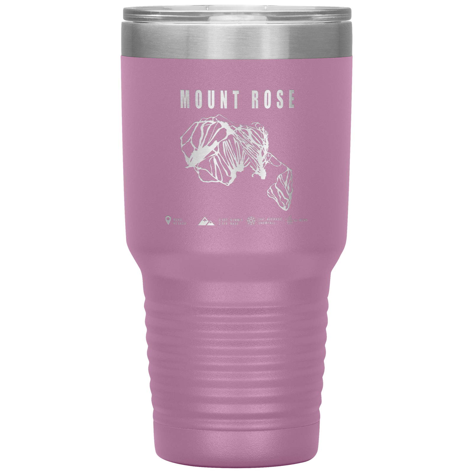 Mount Rose, Nevada Ski Trail Map 30oz Tumbler - Powderaddicts