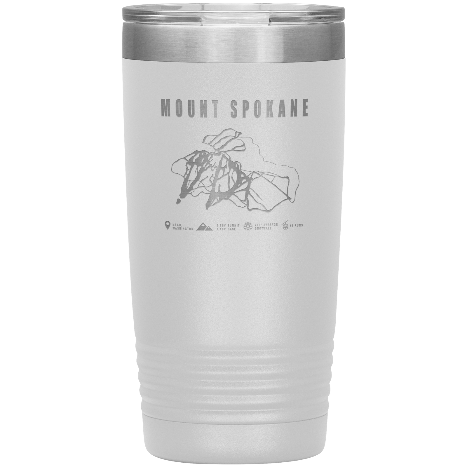 Stevens Pass, Washington Ski Trail Map 20oz Tumbler - Powderaddicts