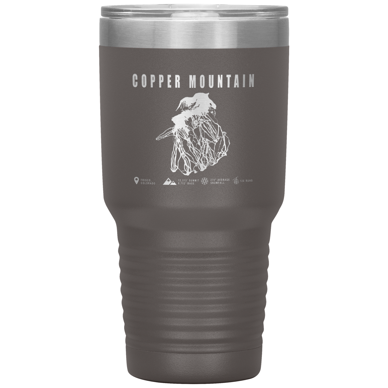 Copper Mountain Colorado Ski Trail Map 30oz Tumbler - Powderaddicts