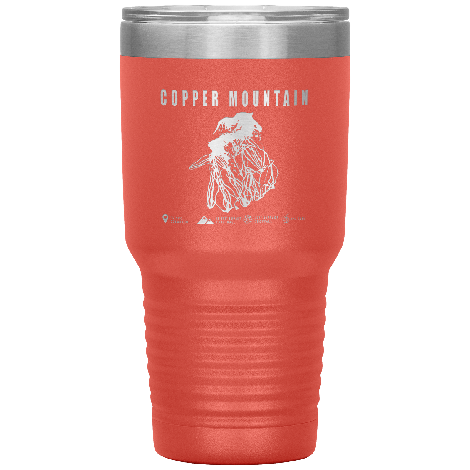 Copper Mountain Colorado Ski Trail Map 30oz Tumbler - Powderaddicts