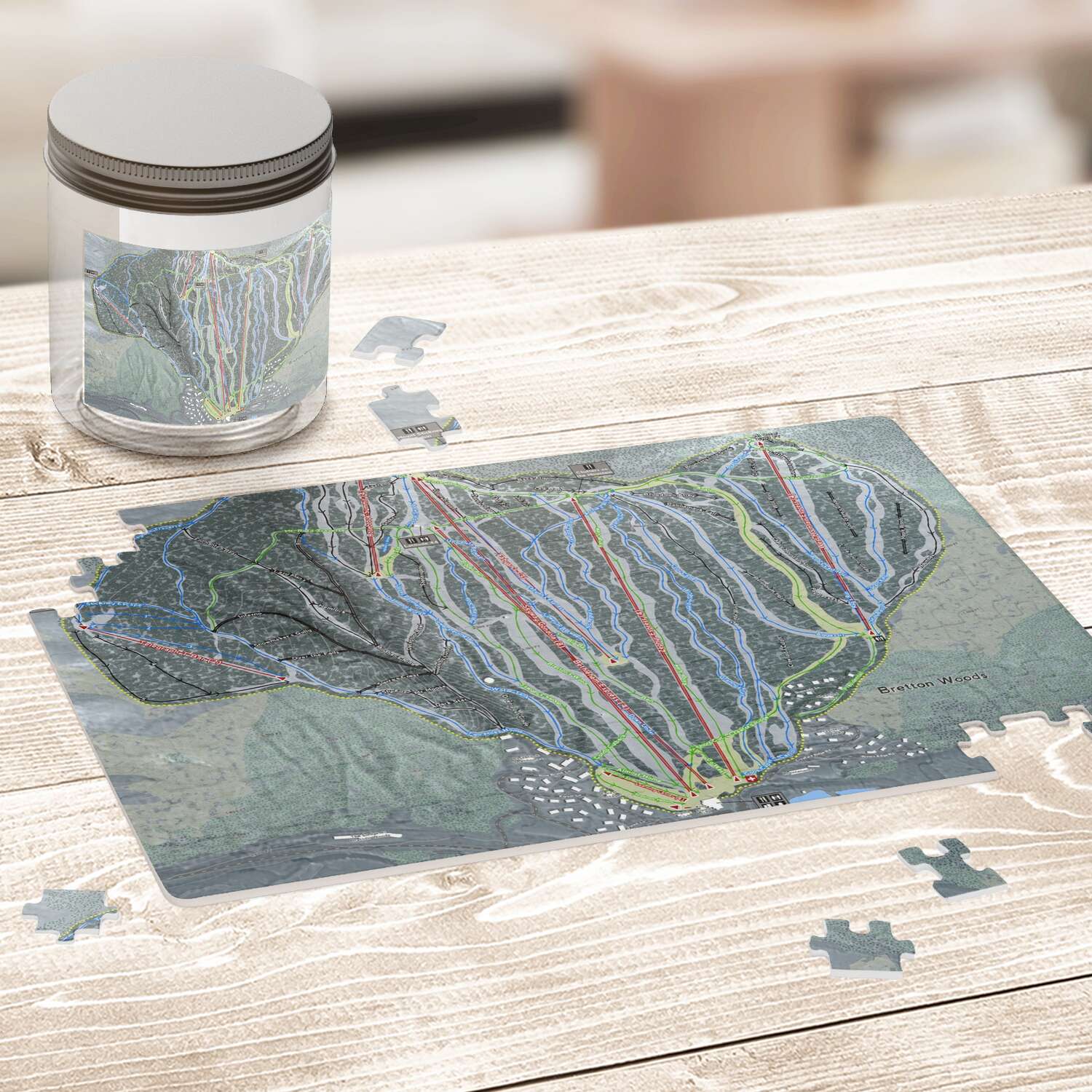 Bretton Woods New Hampshire Ski Trail Map Puzzles - Powderaddicts