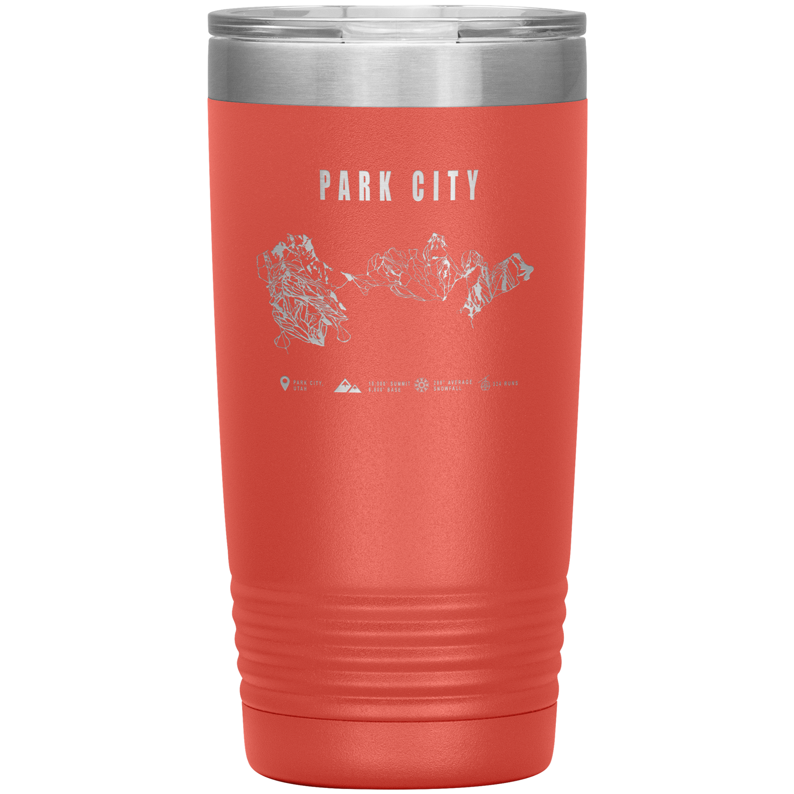 Park city,Utah Ski Trail Map 20oz Tumbler - Powderaddicts