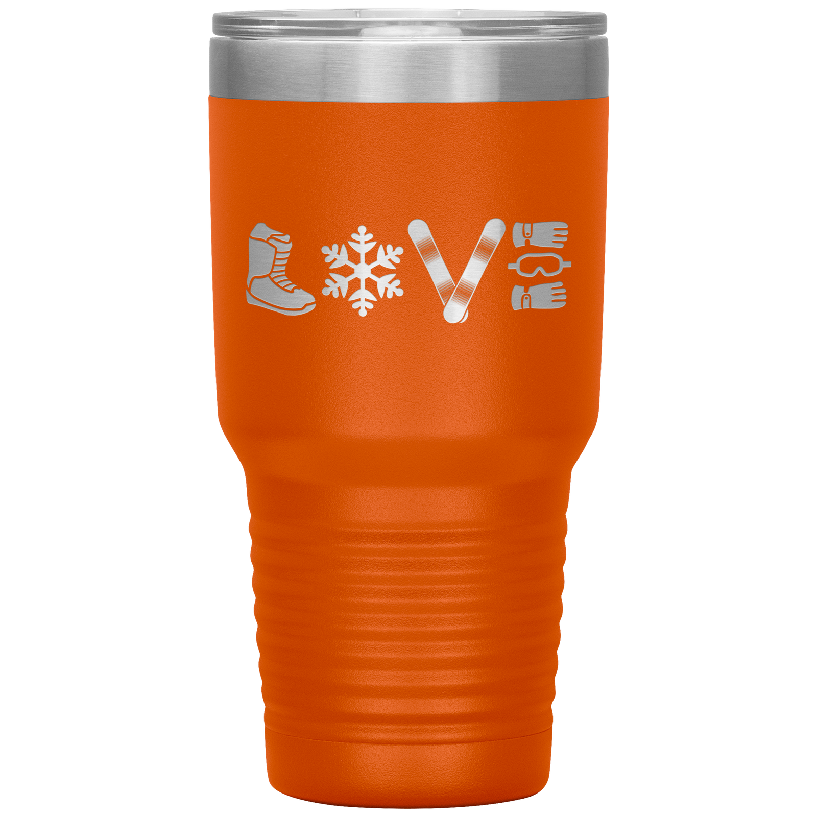 LOVE Snowboard 30oz Laser Etched Tumbler - Powderaddicts