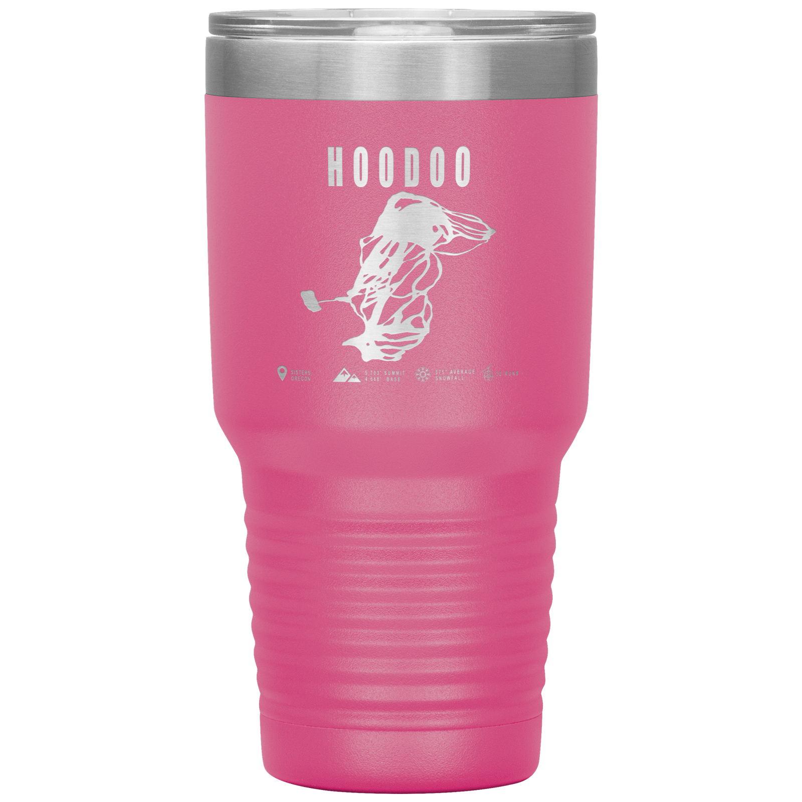 Hoodoo, Oregon Ski Trail Map 30oz Tumbler - Powderaddicts