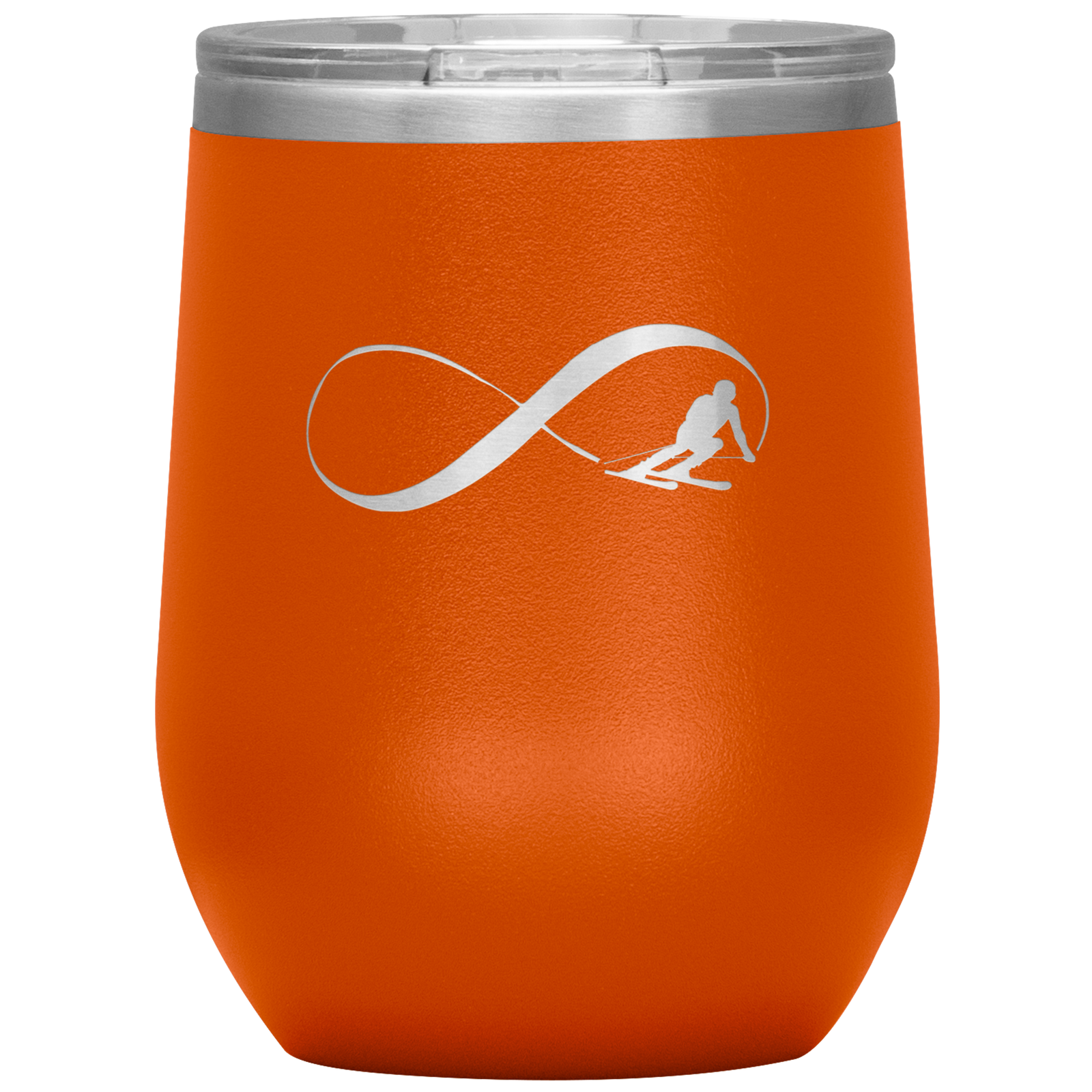 Infinity Skiing Wine 12oz Tumbler - Powderaddicts