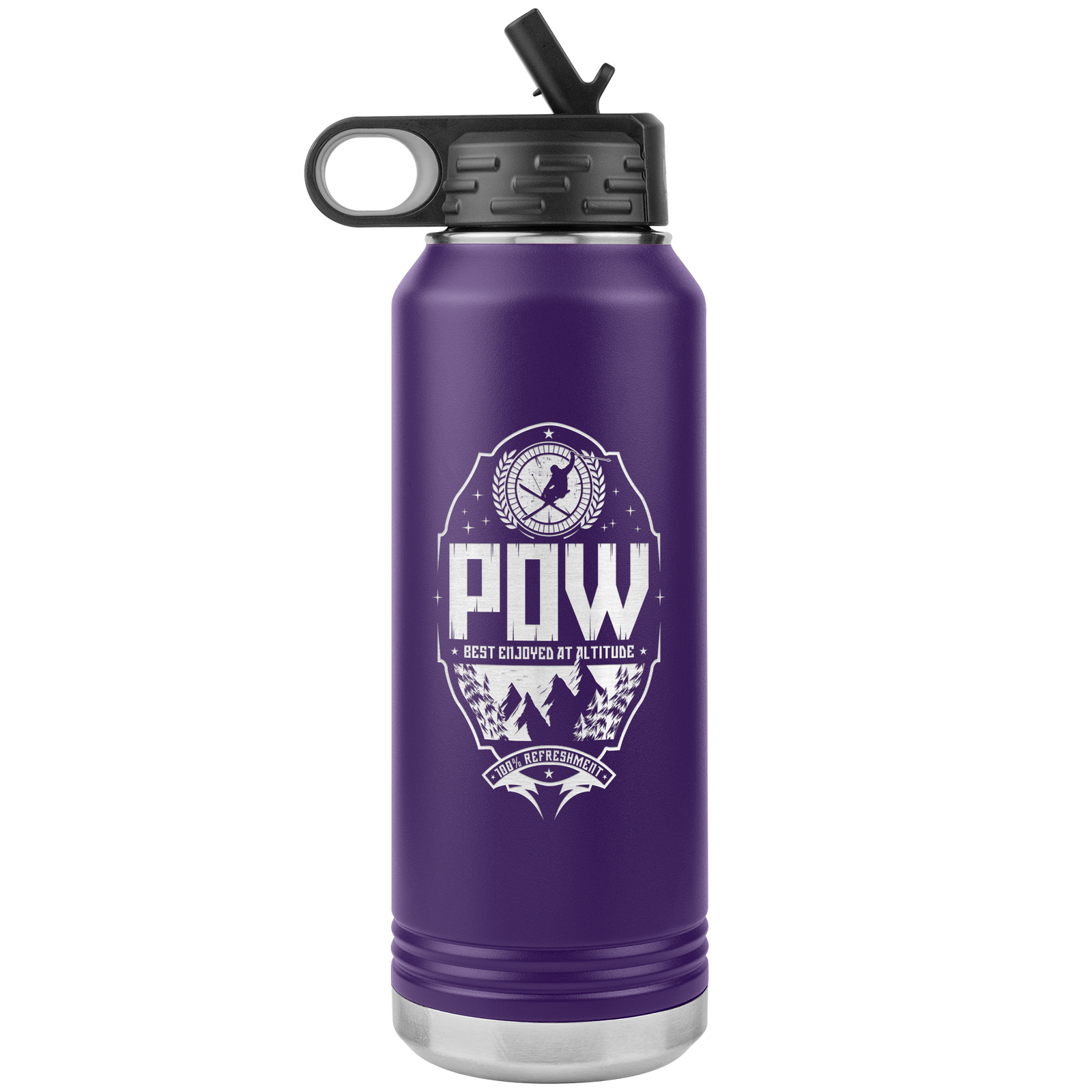 Pow Best Enjoyed At Altitude 32oz Water Bottle Tumbler - Powderaddicts