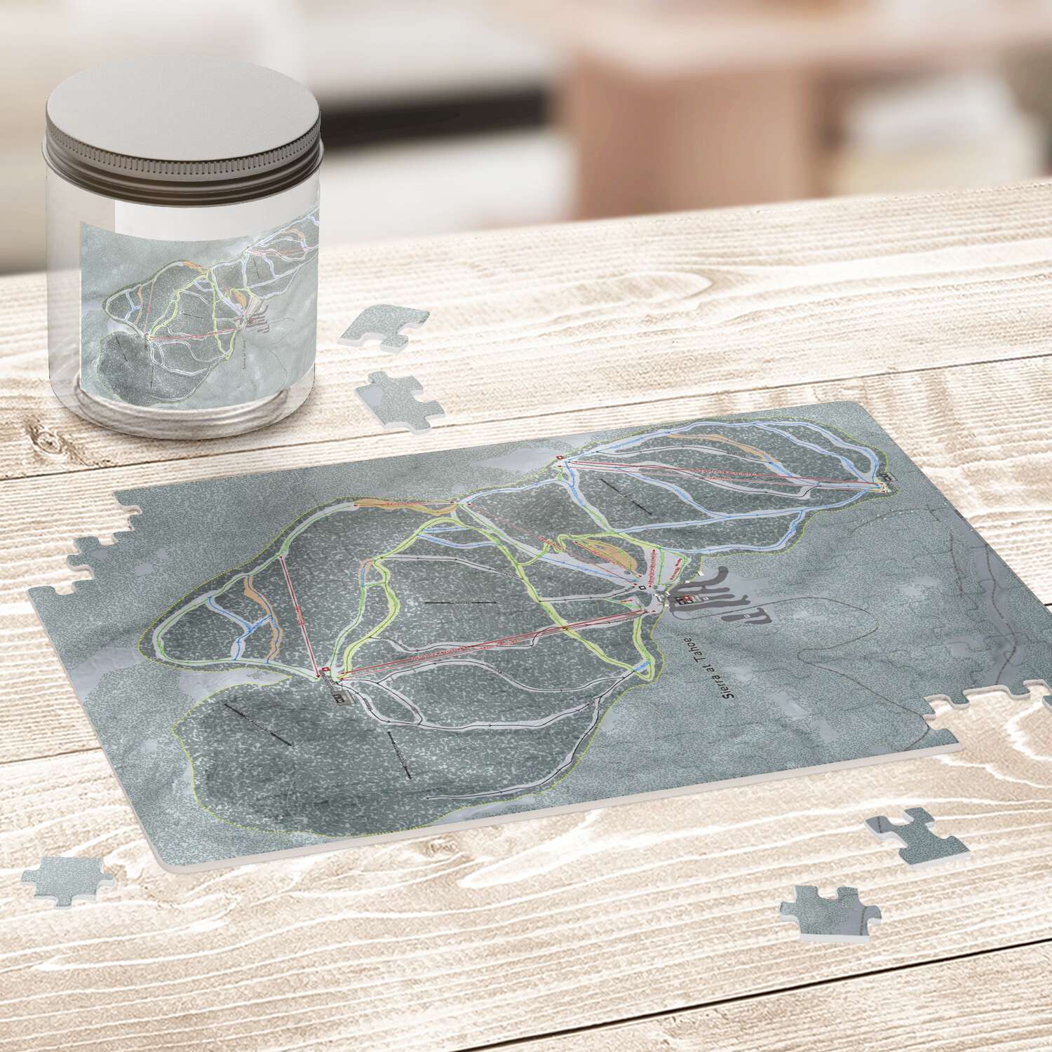 SIerra at Tahoe, California Ski Trail Map Puzzle - Powderaddicts