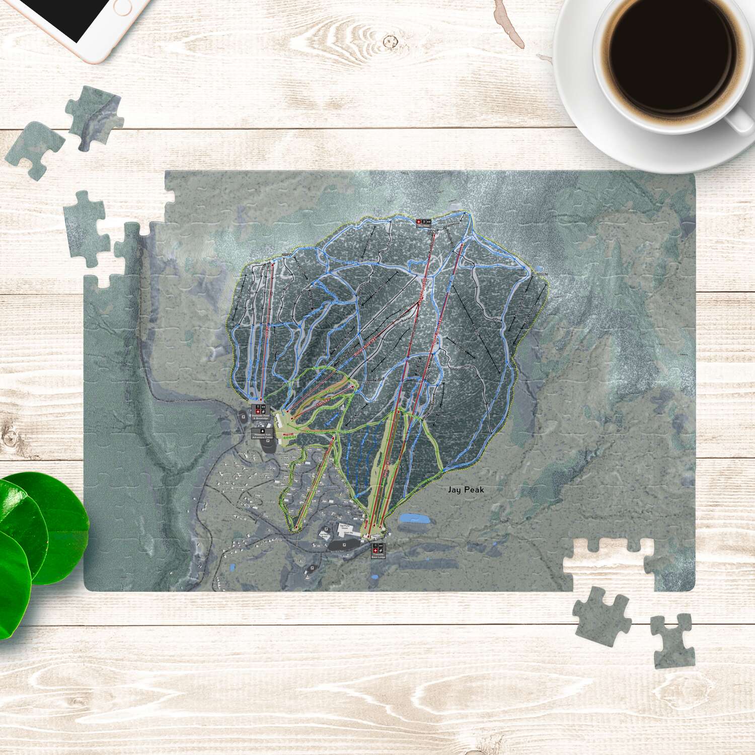 Jay Peak, Vermont Ski Trail Map Puzzle - Powderaddicts