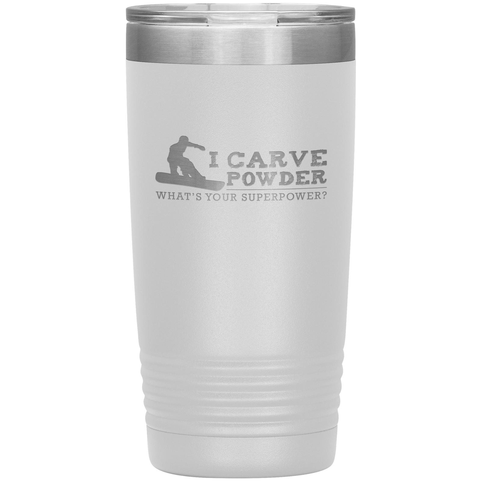 I Carve Powder What's Your Superpower 20oz Tumbler - Powderaddicts