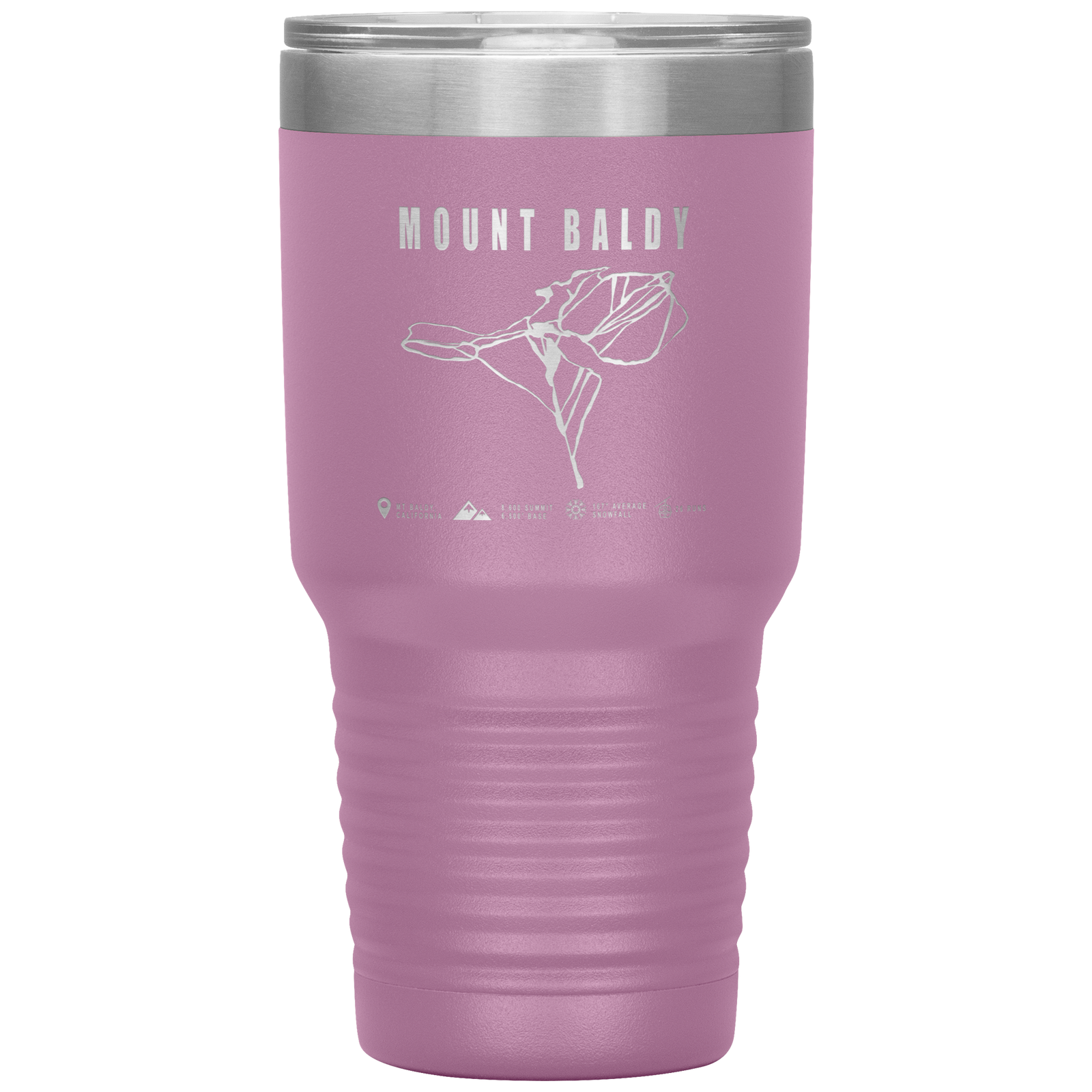 Mount Baldy, California Ski Trail Map 30oz Tumbler - Powderaddicts