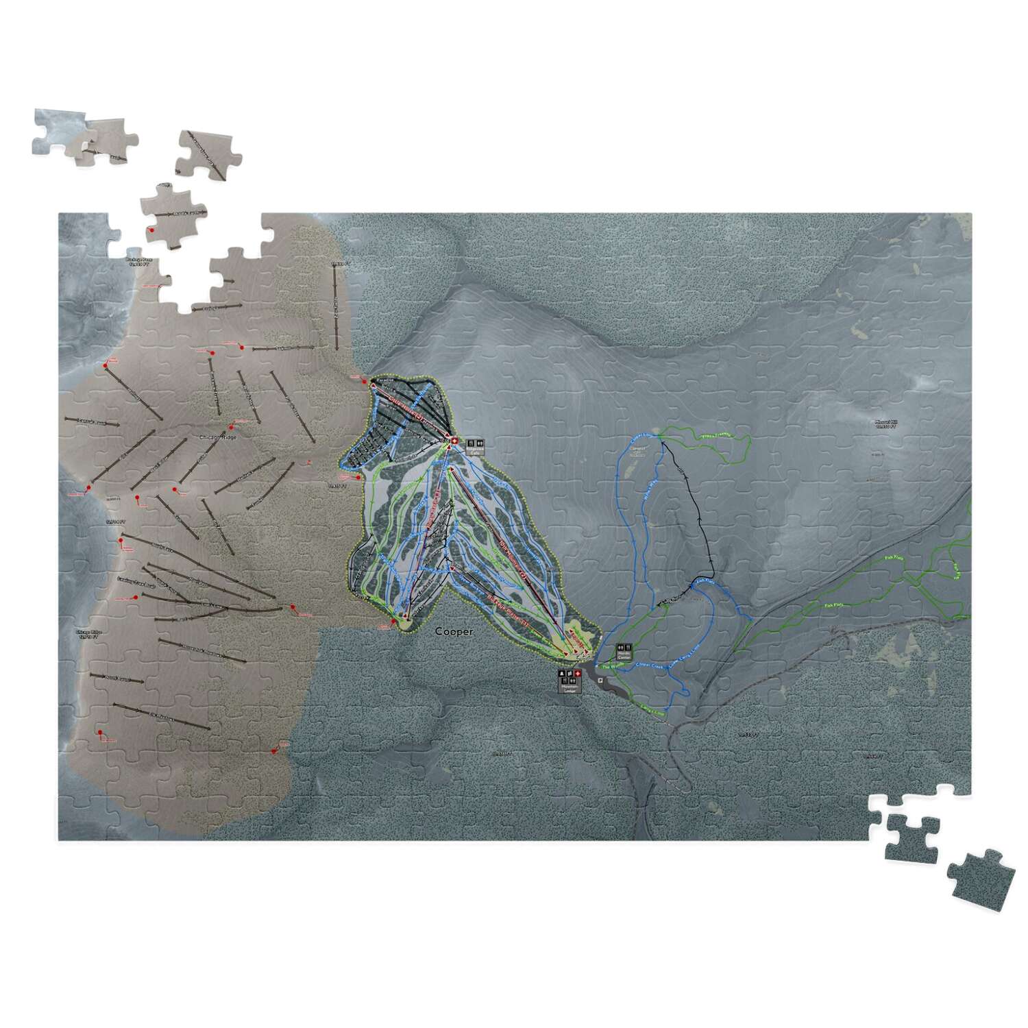 SkiCooper, Colorado Ski Trail Map Puzzles - Powderaddicts