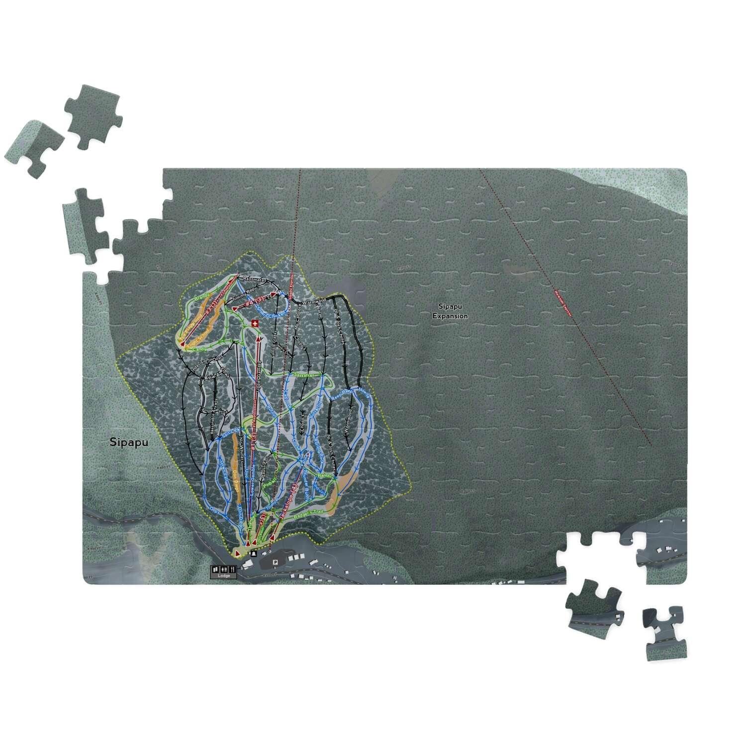 Sipapu New Mexico Ski Trail Map Puzzle - Powderaddicts